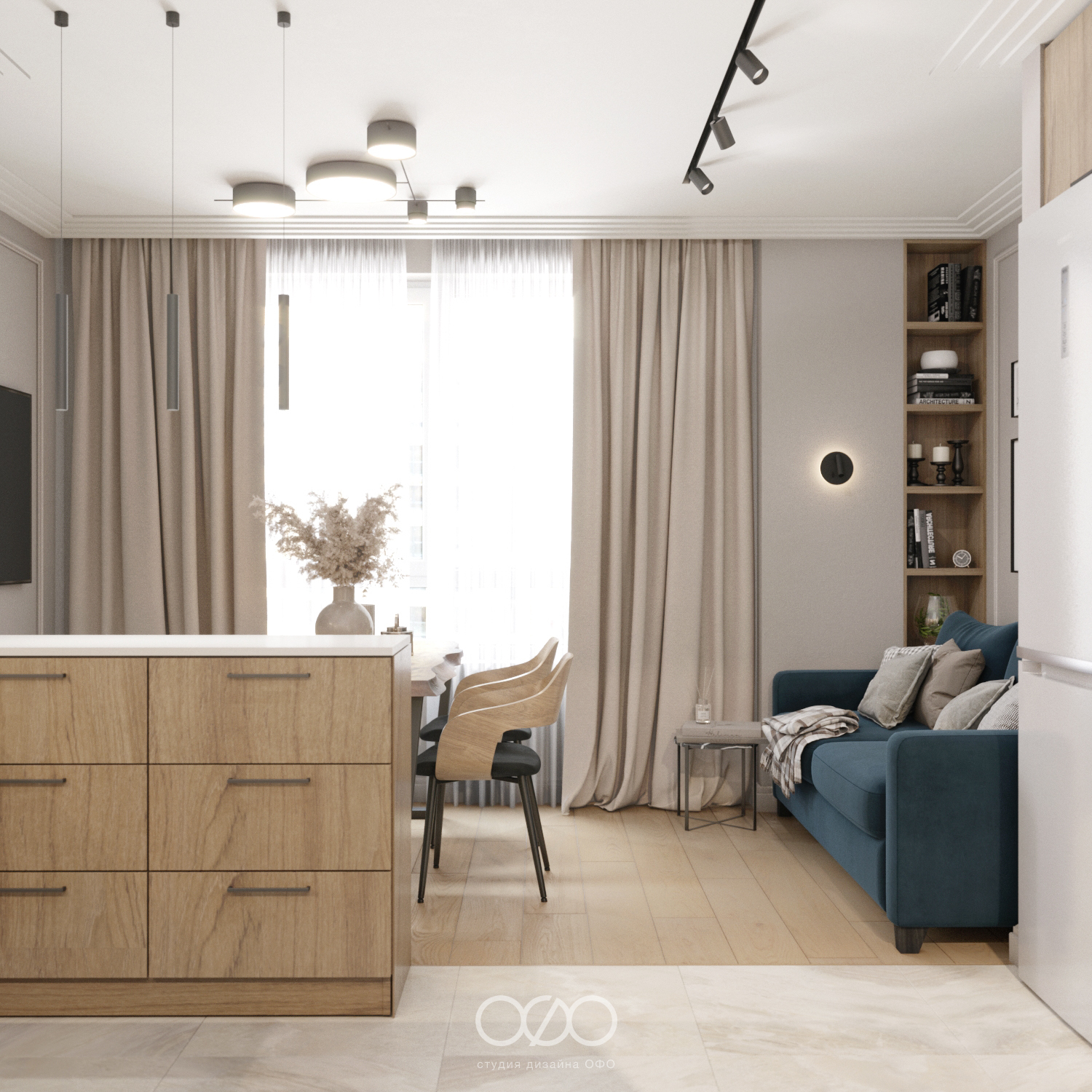 Дизайн-проект 3-комнатной квартиры в современном стиле в ЖК Столичные поляны