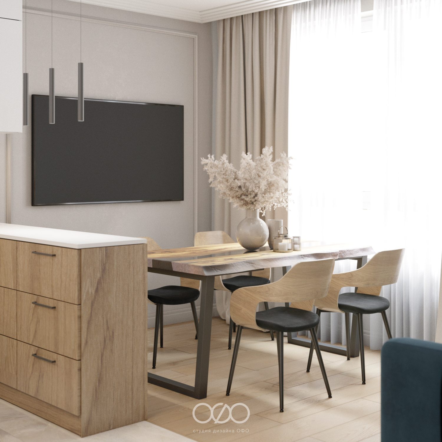 Дизайн-проект 3-комнатной квартиры в современном стиле в ЖК Столичные поляны