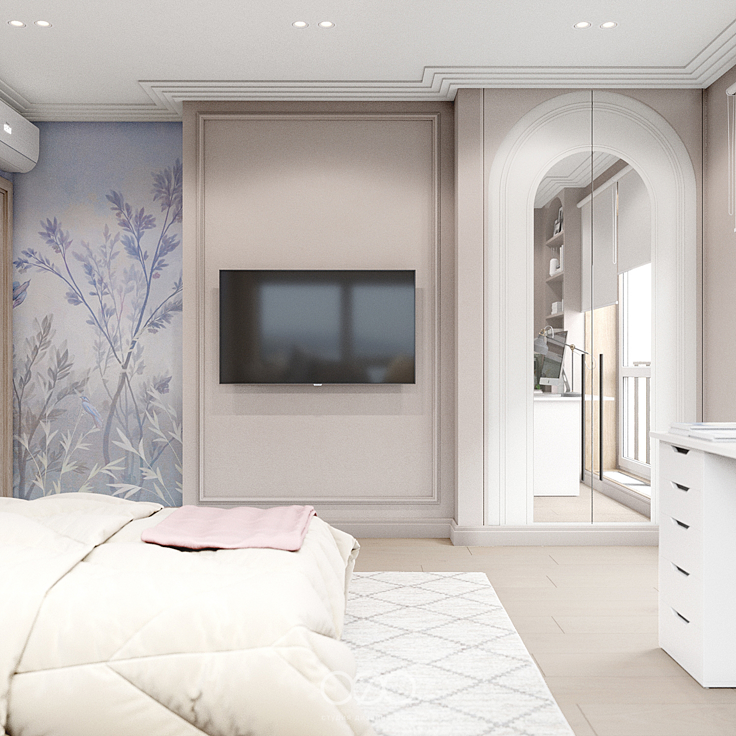 Дизайн-проект 3-комнатной квартиры в современном стиле в ЖК Столичные поляны