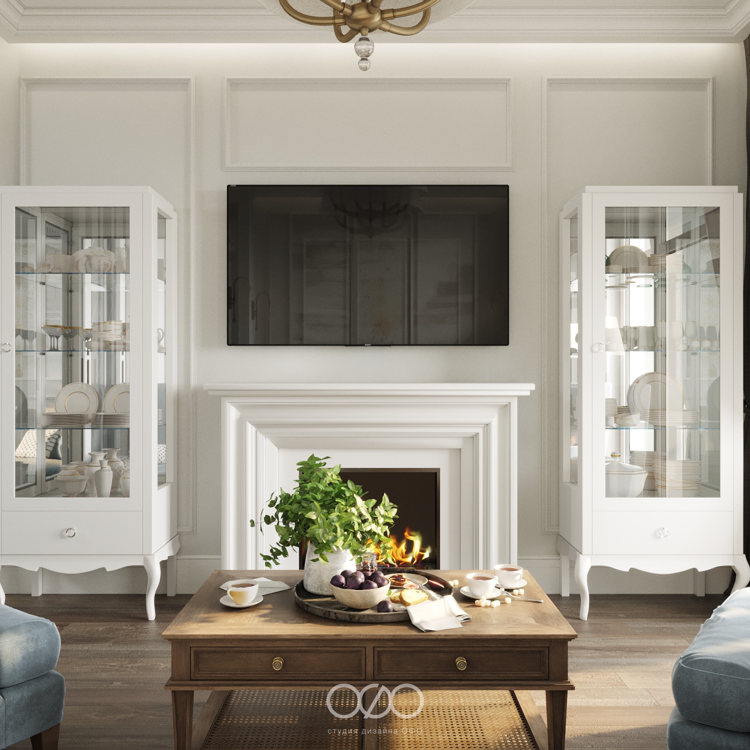 Дизайн-проект 3-комнатной квартиры в неоклассическом стиле в ЖК Аалто