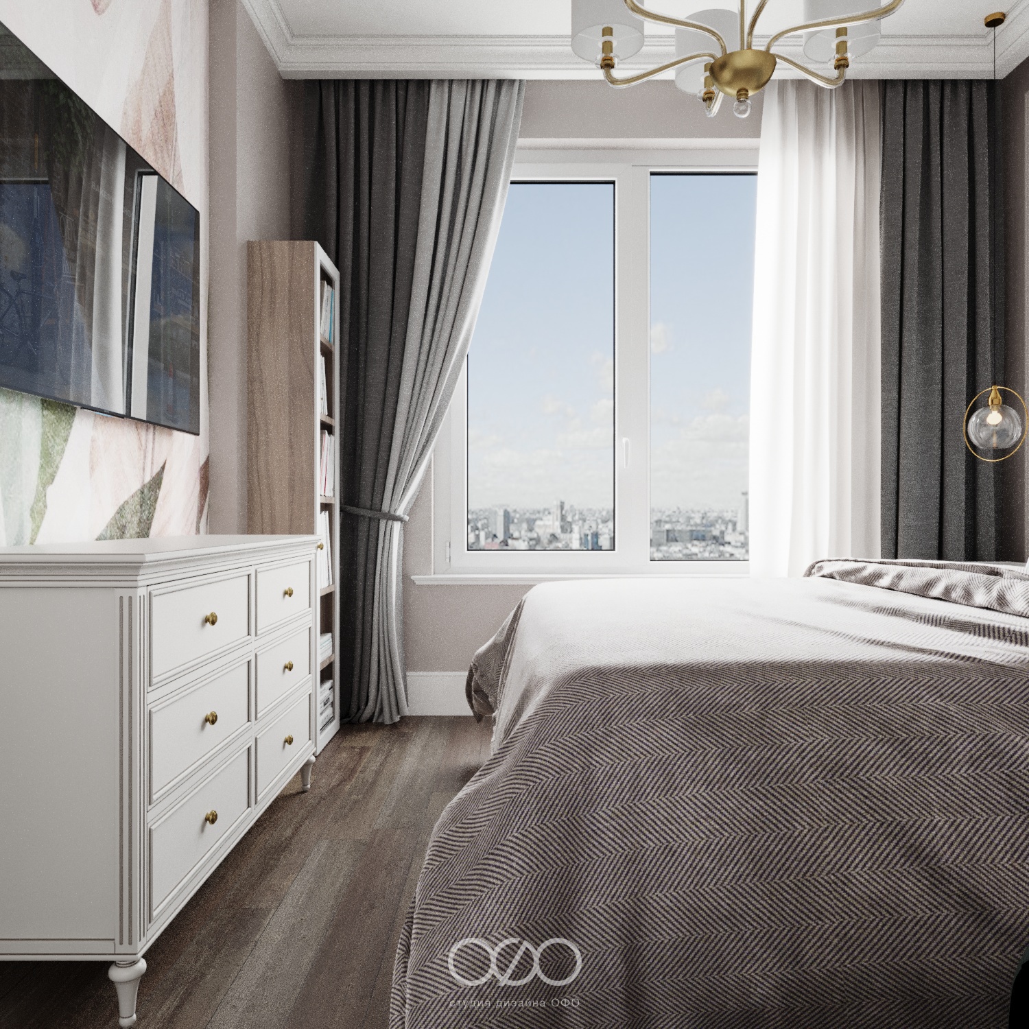 Дизайн-проект 3-комнатной квартиры в неоклассическом стиле в ЖК Аалто