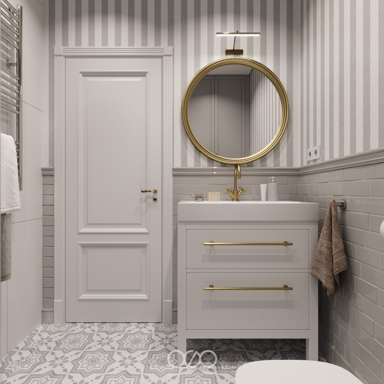 Дизайн-проект 3-комнатной квартиры в неоклассическом стиле в ЖК Аалто