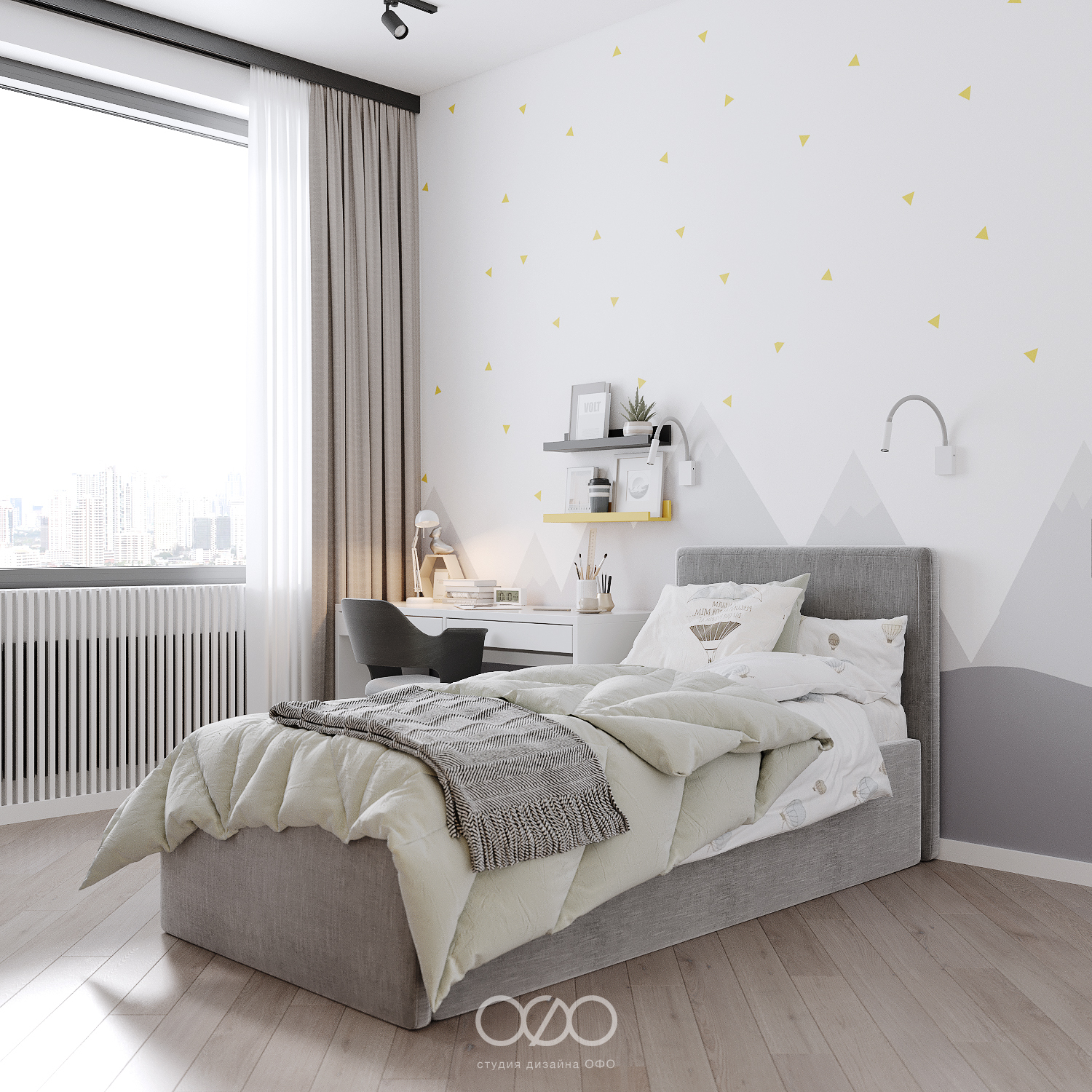 Дизайн-проект трёхкомнатной квартиры в современном стиле в ЖК Небо