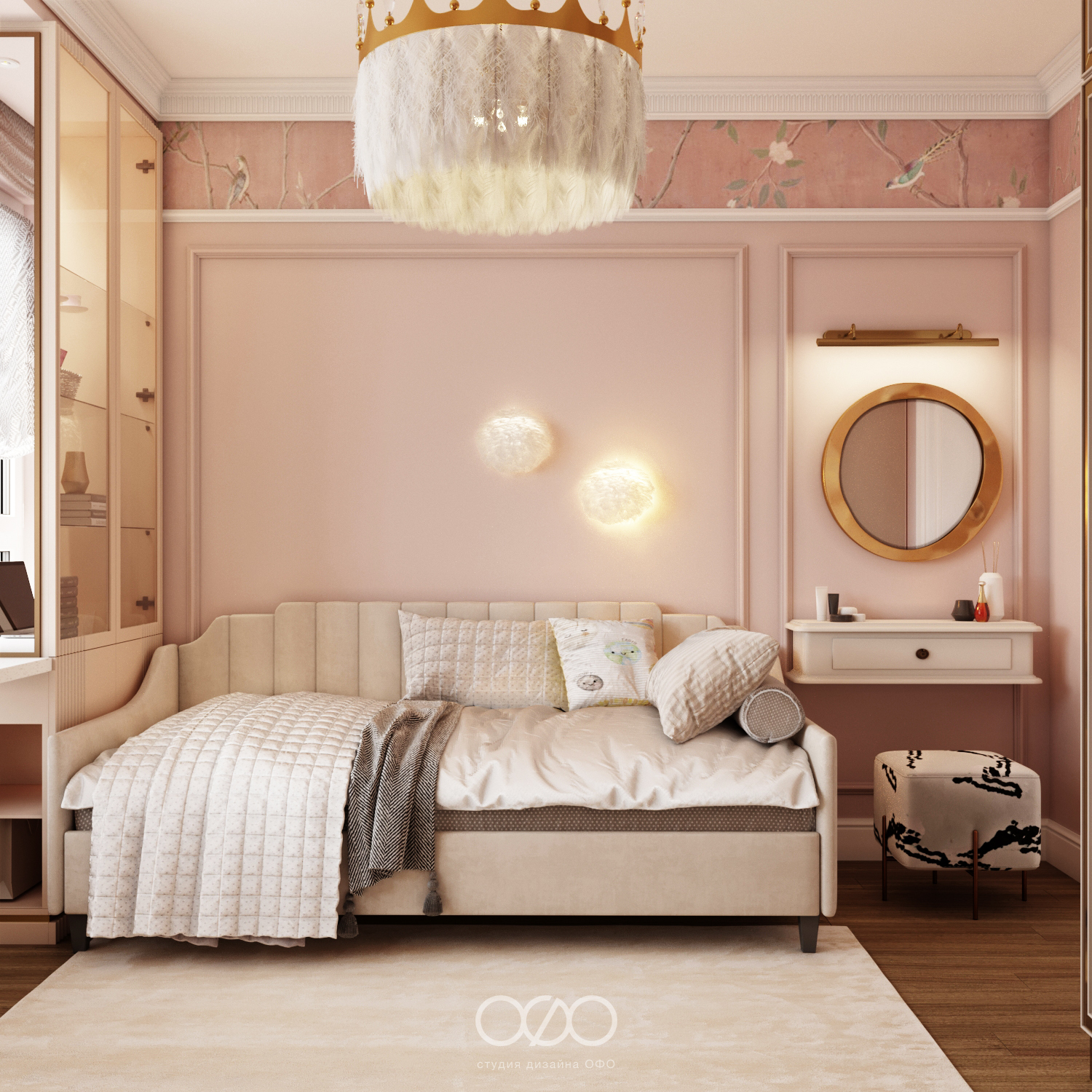 Дизайн-проект московской трёхкомнатной квартиры в стиле неоклассика в ЖК Дмитровский Парк