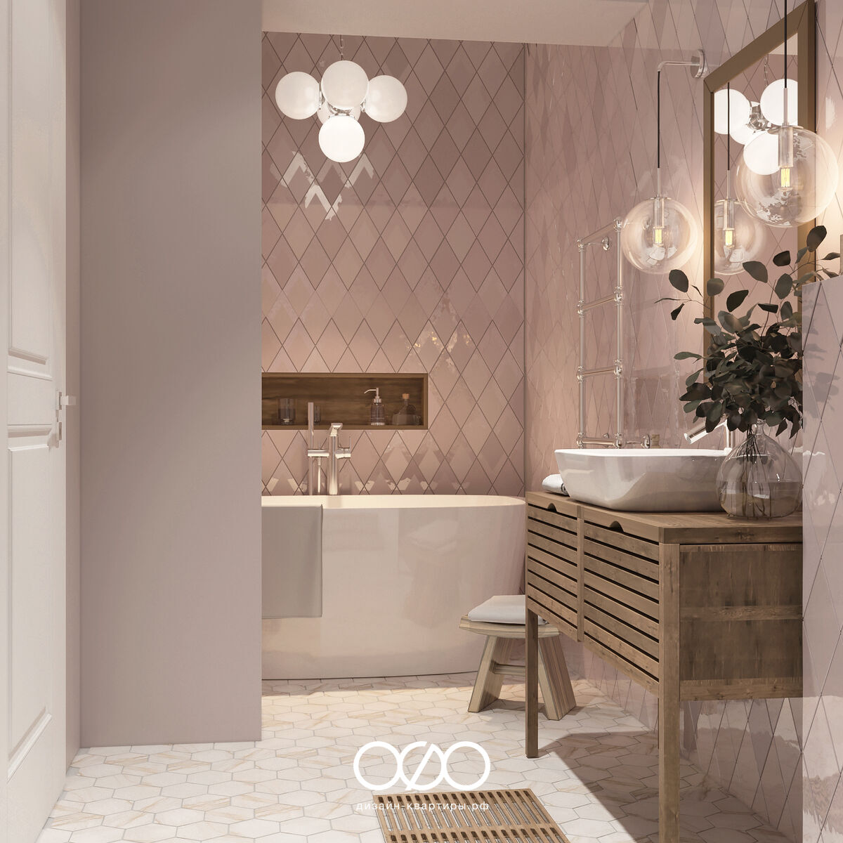 Дизайн-проект четырёхкомнатной квартиры в этническом индийском стиле на набережной Тараса Шевченко в Москве 