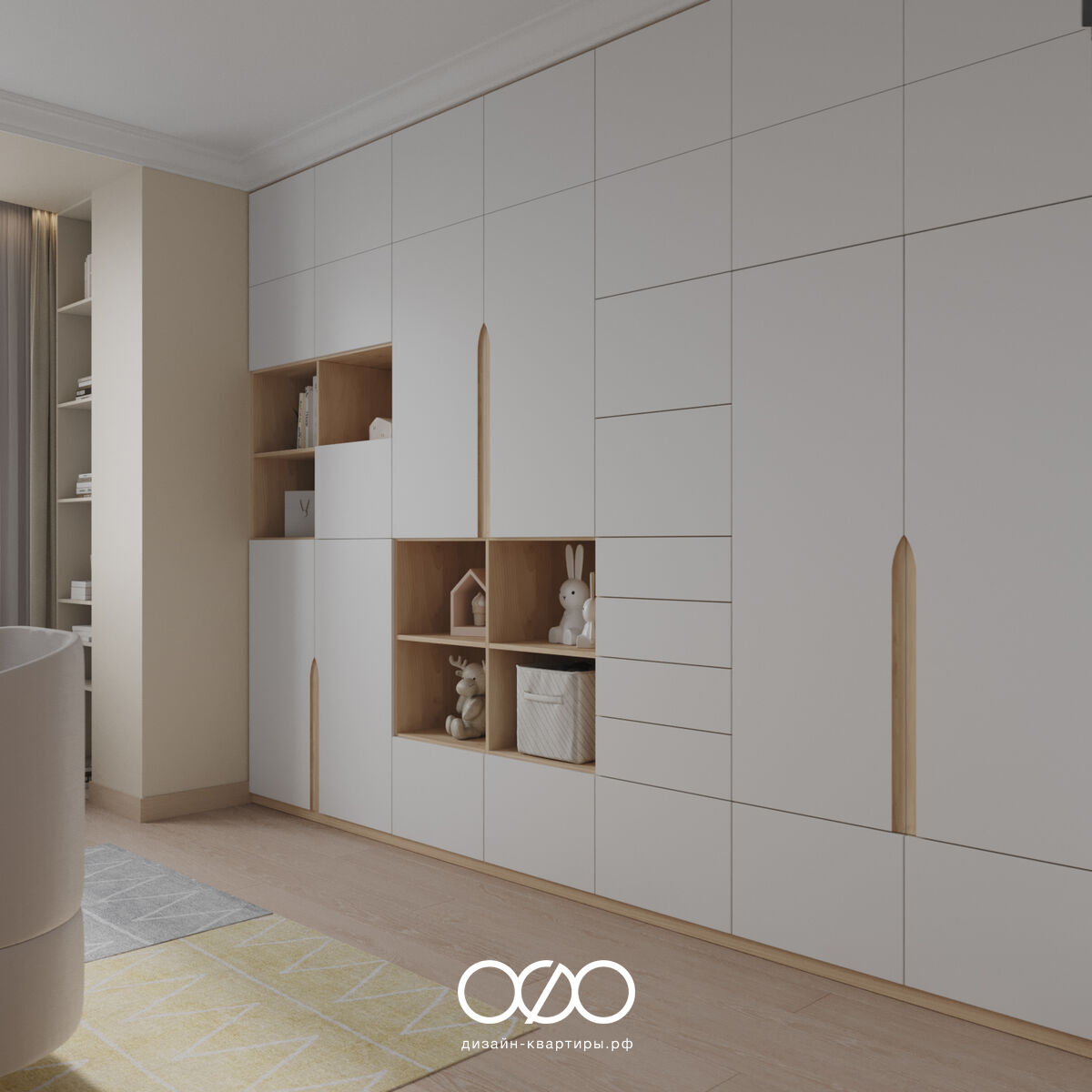 Дизайн-проект трёхкомнатной квартиры в современном стиле в Москве, ст. м. Сокольники.