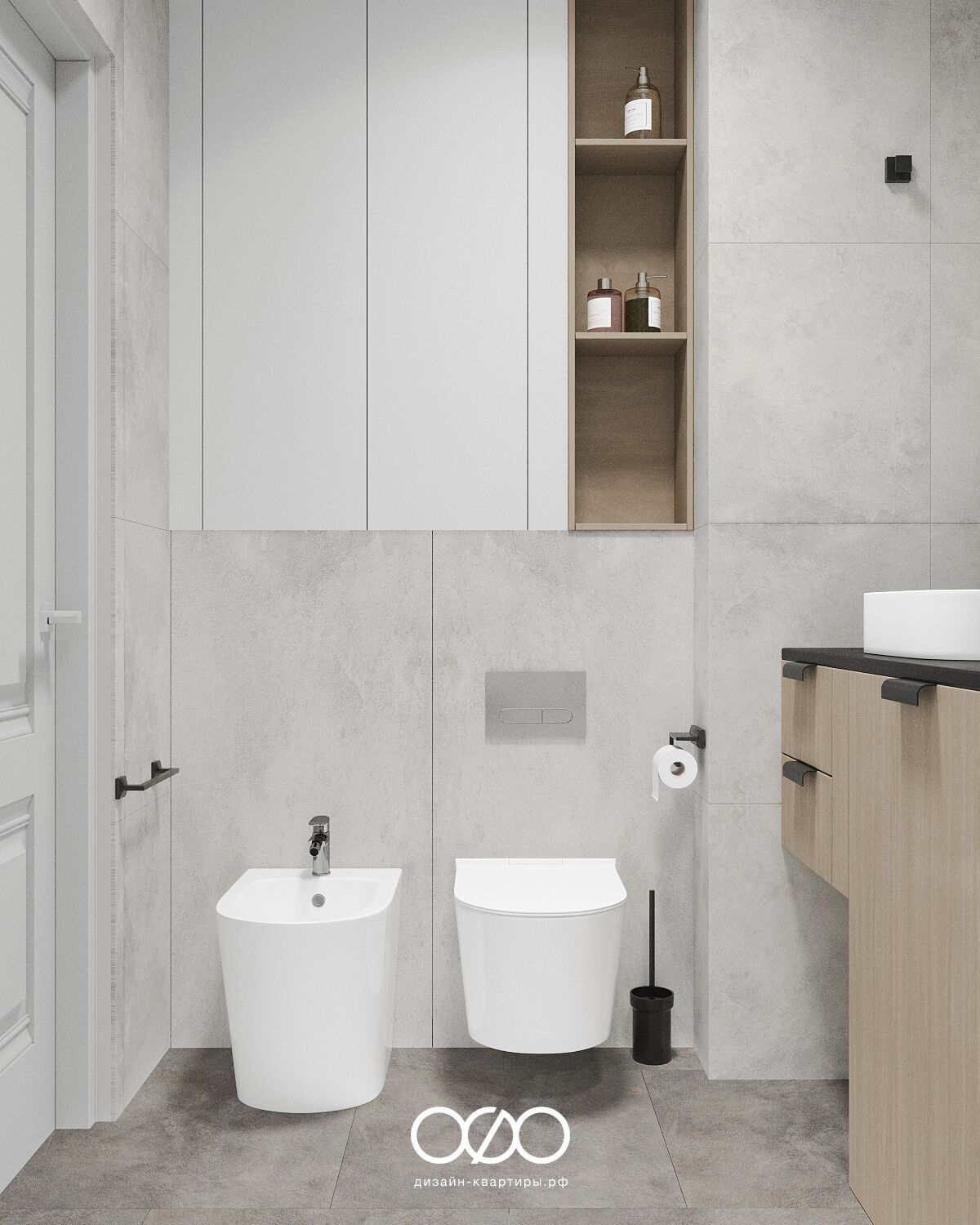 Дизайн-проект евродвушки 43 м2 в современном стиле. Московская обл., Ангелово.