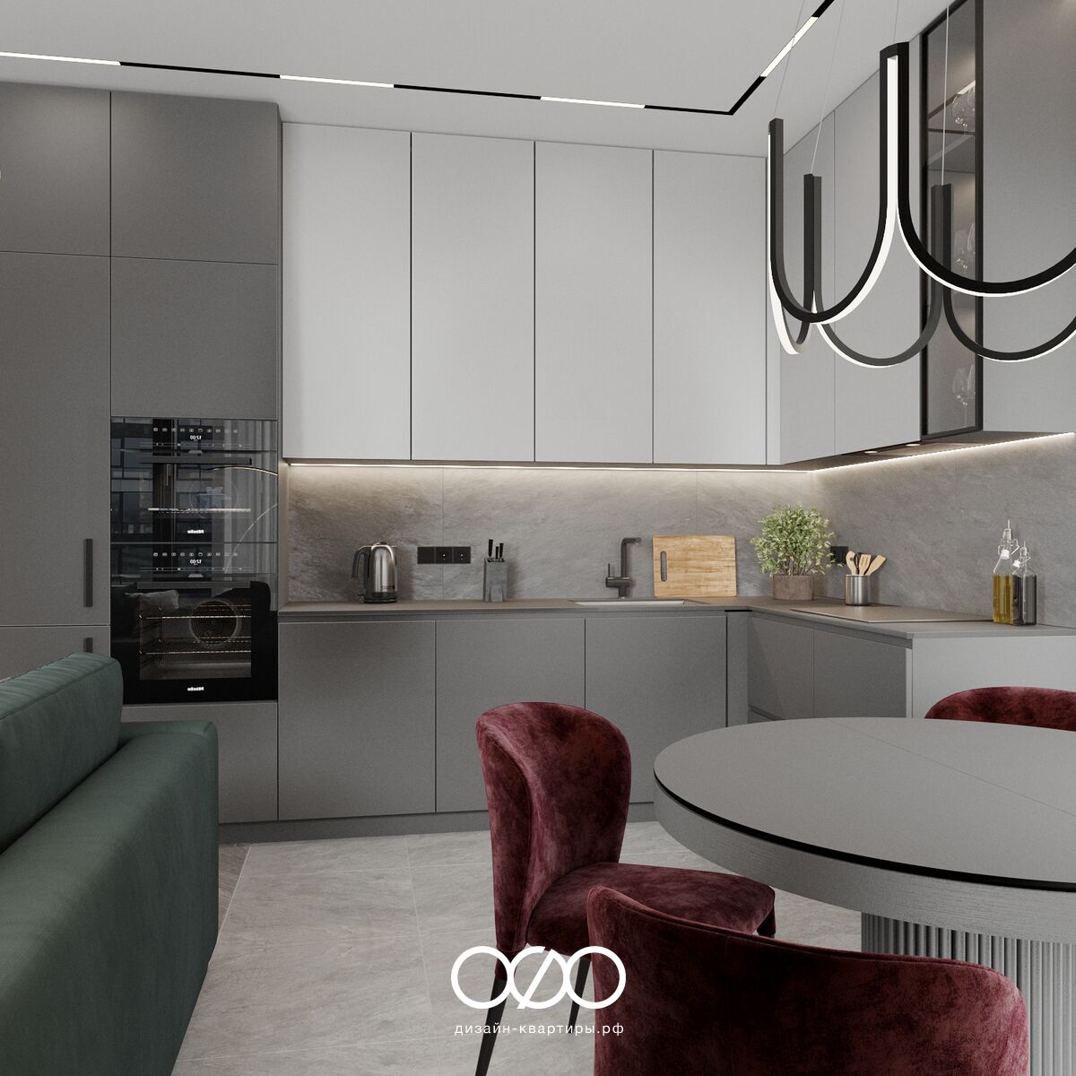 Дизайн-проект 3-комнатной квартиры 70 м2 в современном стиле. Москва, ЖК iLove.