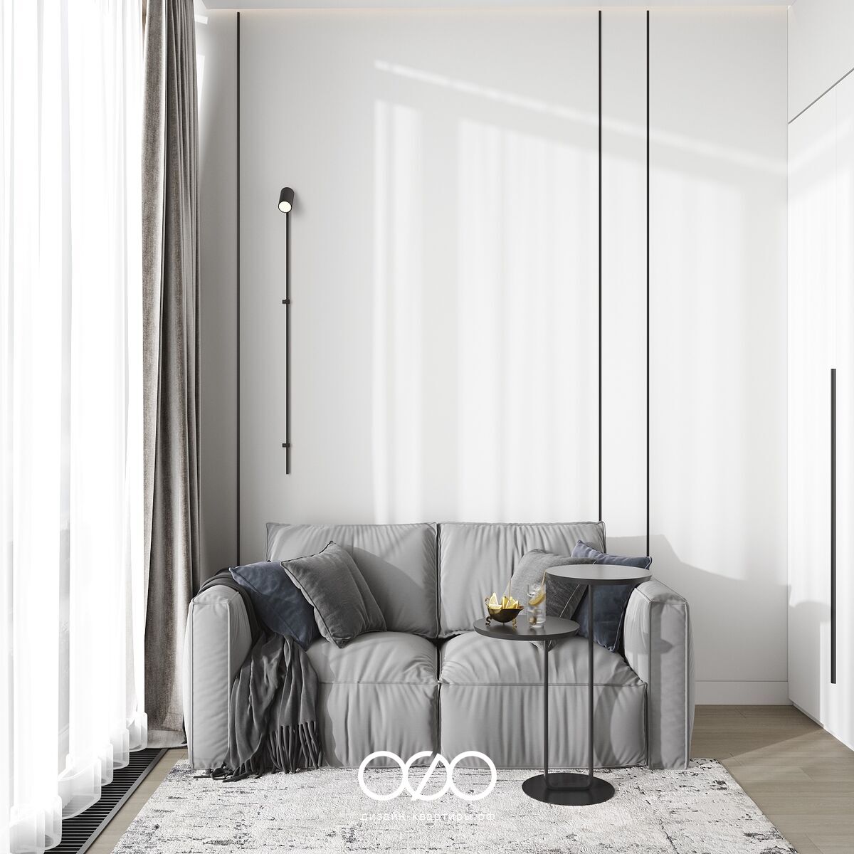 Дизайн-проект 3-комнатной квартиры 82 м2 в современном стиле. Москва, ЖК Маяк.