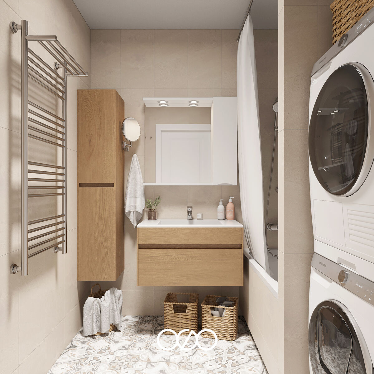 Дизайн-проект 2-комнатной квартиры 68 м2 в современном стиле. Ижевск, ЖК Скандинавия.