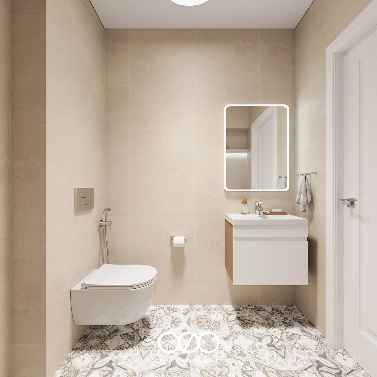 Дизайн-проект 2-комнатной квартиры 68 м2 в современном стиле. Ижевск, ЖК Скандинавия.