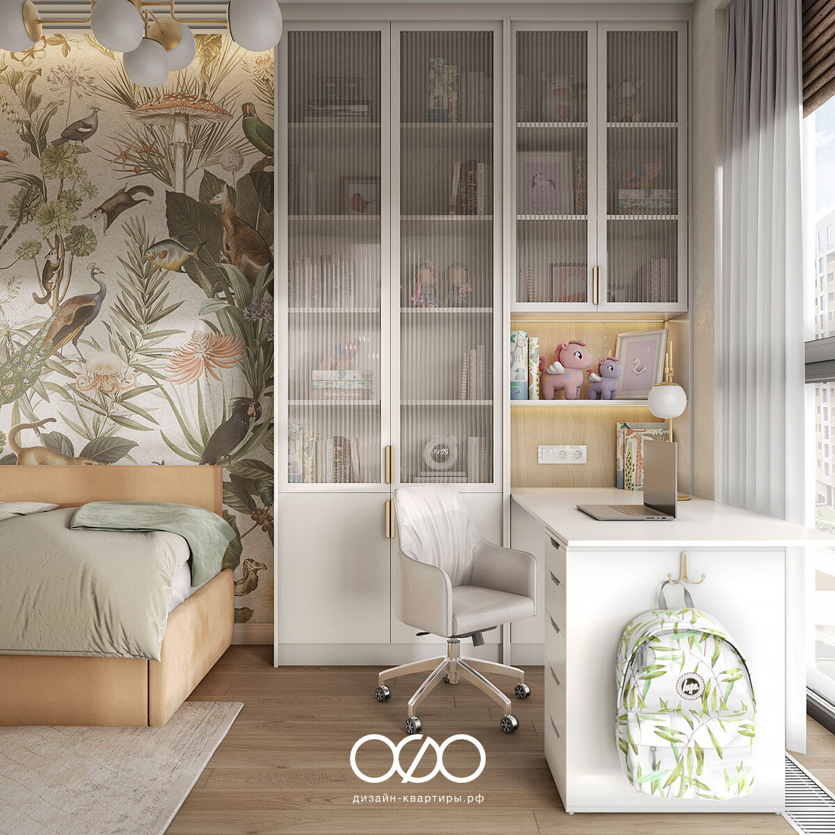 Дизайн-проект 3-комнатной квартиры 71 м² в стиле современная классика, Москва, ЖК RDD