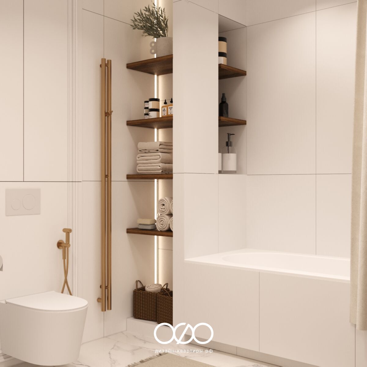 Дизайн 4-комнатной квартиры 151 м² в стиле эклектика, Москва, ЖК Кверкус