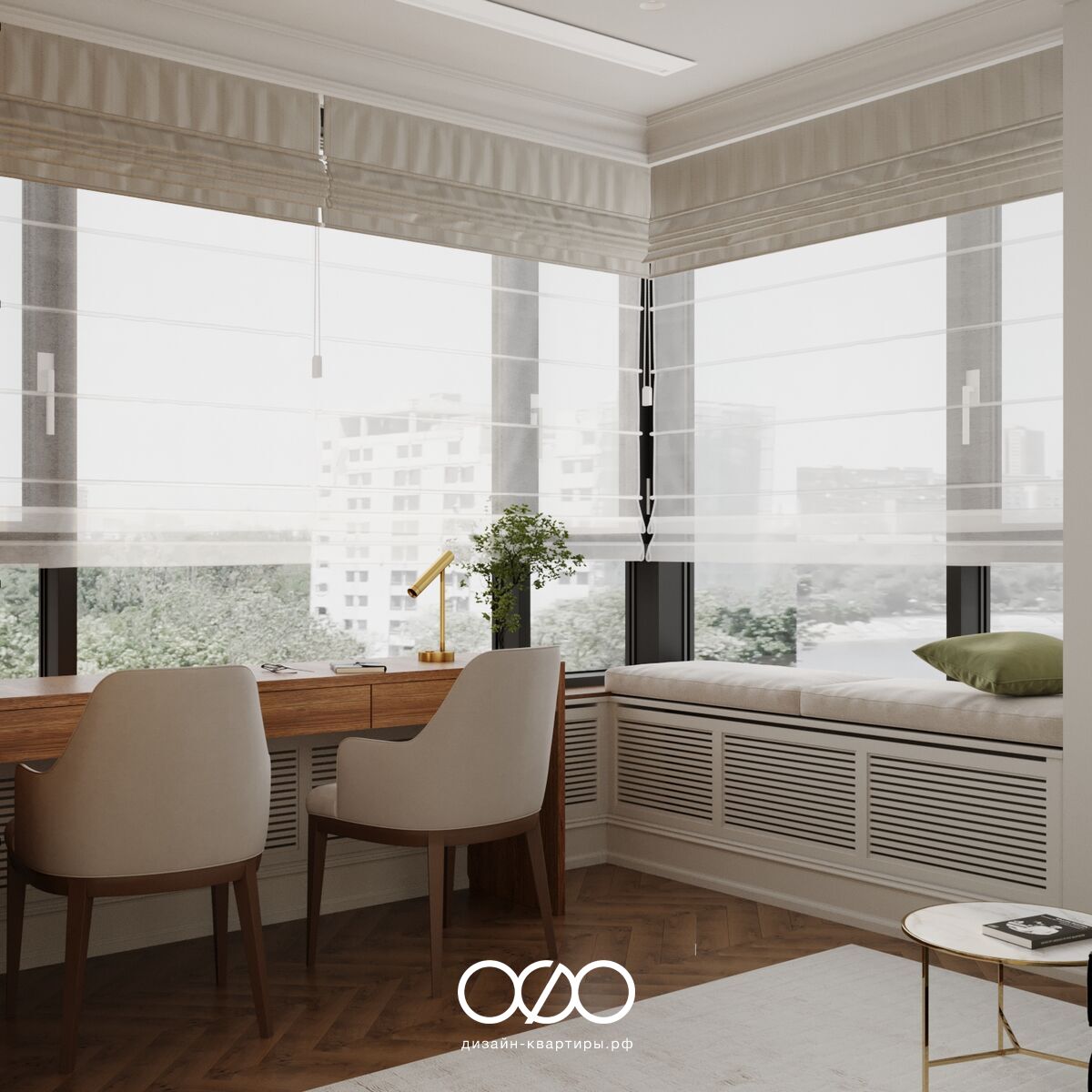 Дизайн 4-комнатной квартиры 151 м² в стиле эклектика, Москва, ЖК Кверкус
