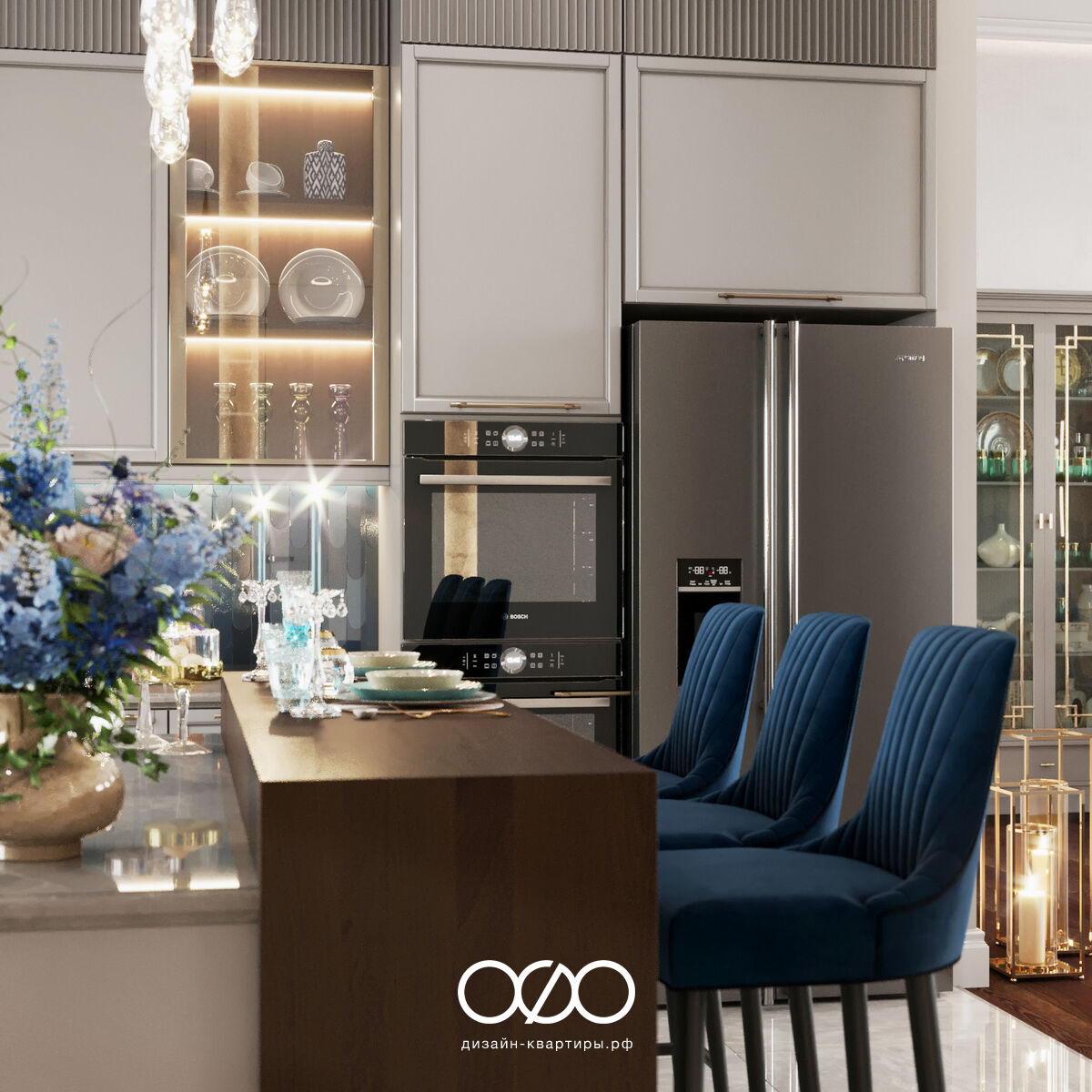 Дизайн 6-комнатного частного дома 250 м² в стиле современная классика, Подмосковье, КП Спартак