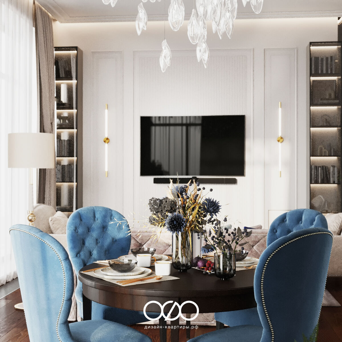 Дизайн 6-комнатного частного дома 250 м² в стиле современная классика, Подмосковье, КП Спартак