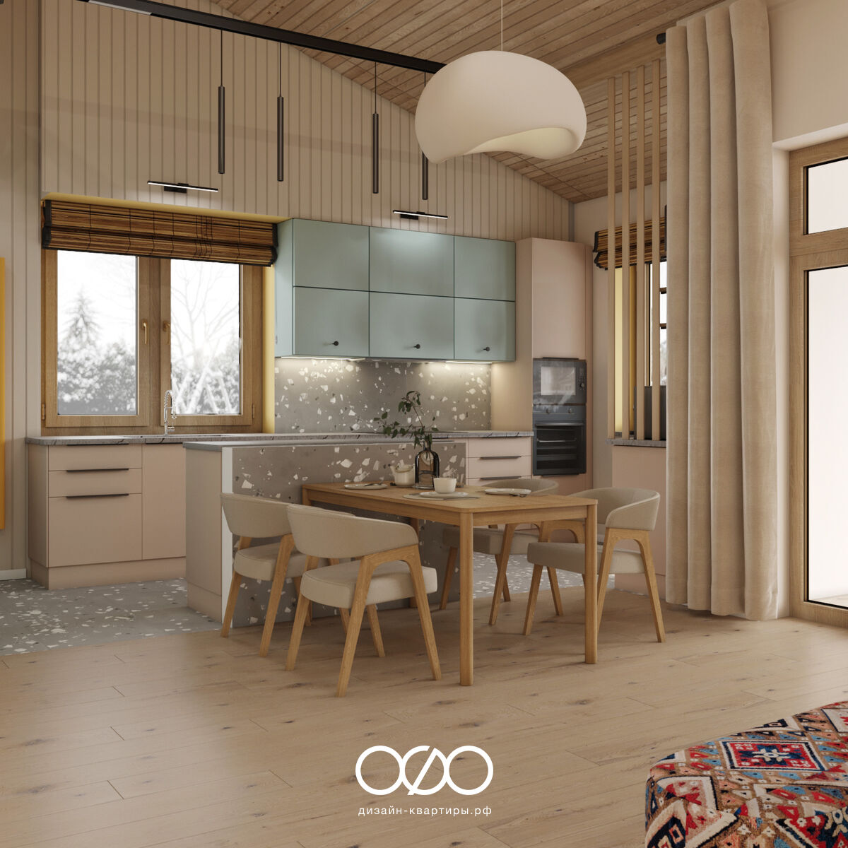 Дизайн 4-х комнатного частного дома 151 м² в стиле эклектика, Московская обл., Балашиха 