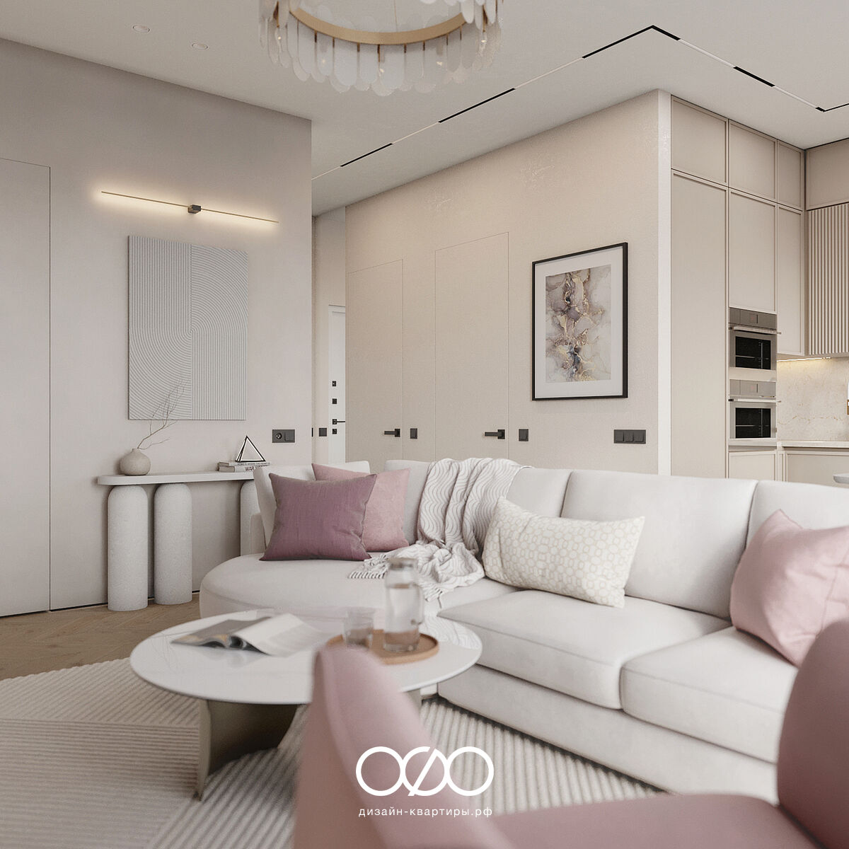 Дизайн 5-комнатной квартиры 114 м² в современном стиле, Москва, ЖК Шагал 