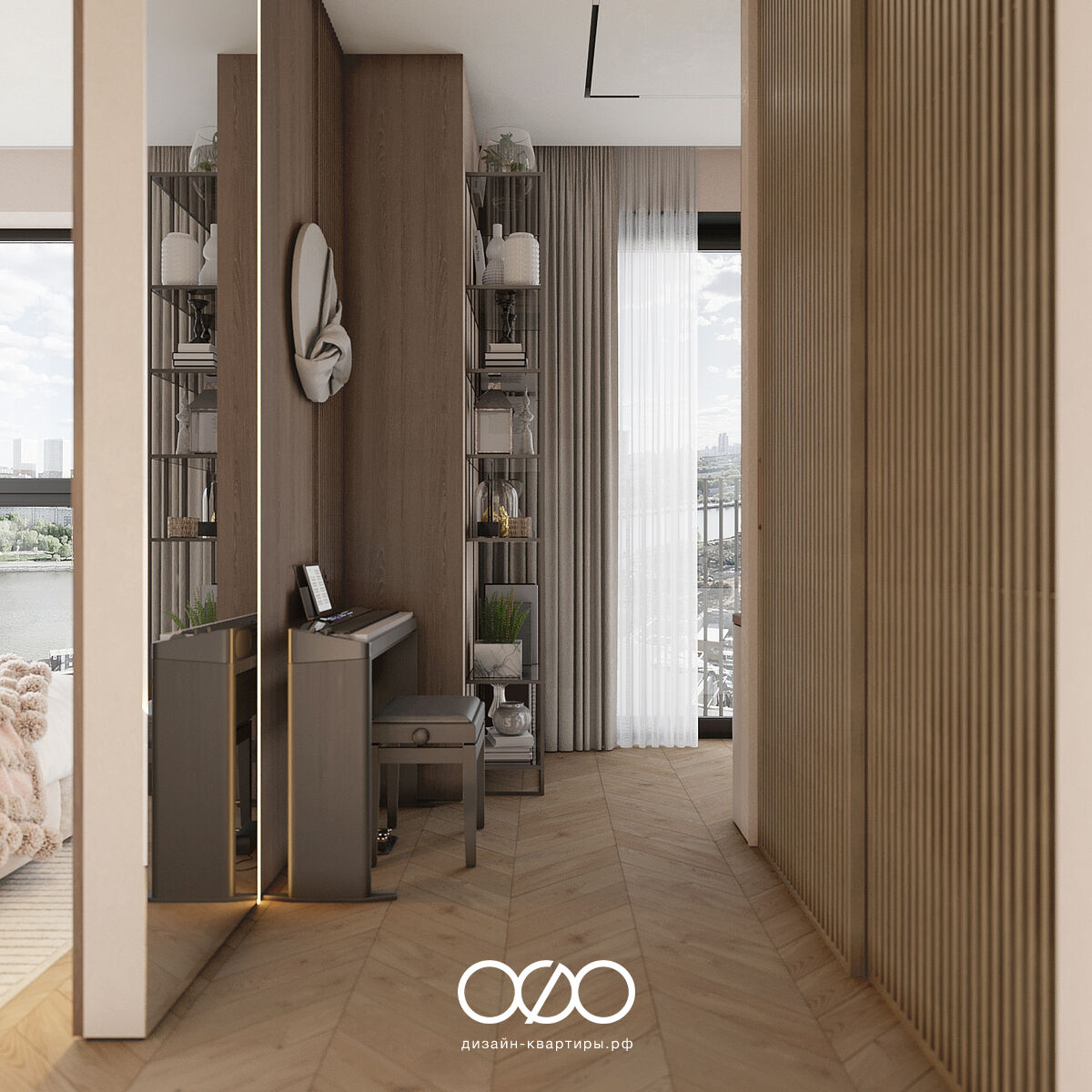 Дизайн 5-комнатной квартиры 114 м² в современном стиле, Москва, ЖК Шагал 