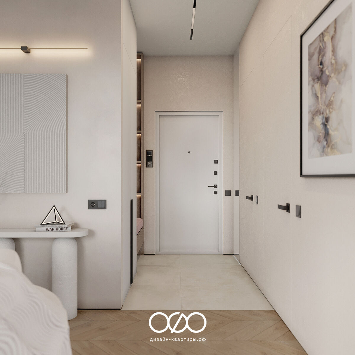 Дизайн 5-комнатной квартиры 114 м² в современном стиле, Москва, ЖК Шагал 