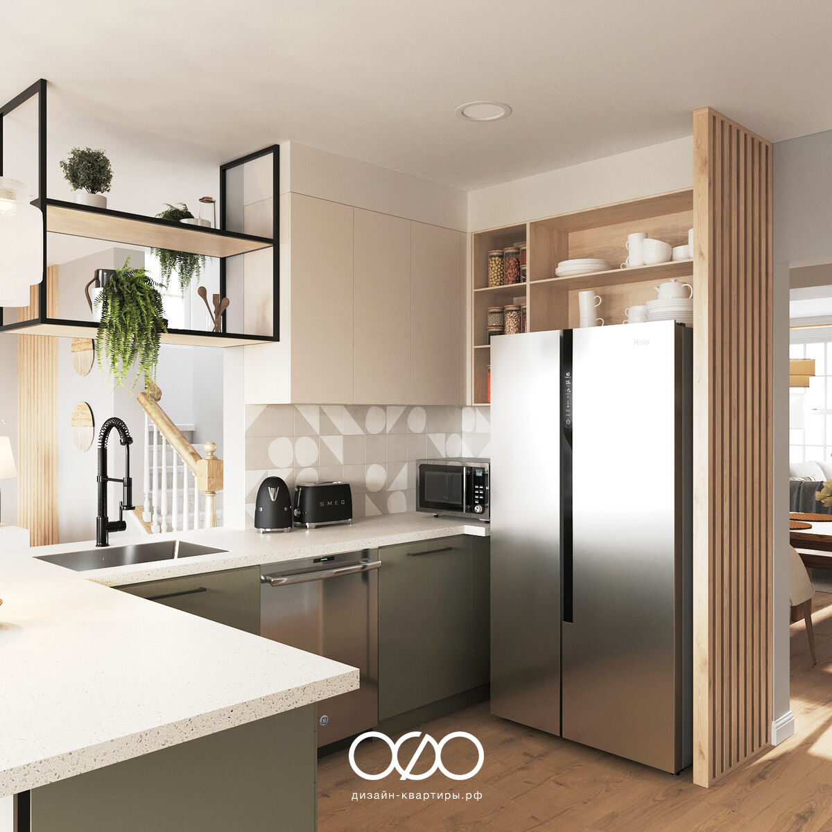 Дизайн частного дома 113 м² в современном стиле, Америка, Лоурел