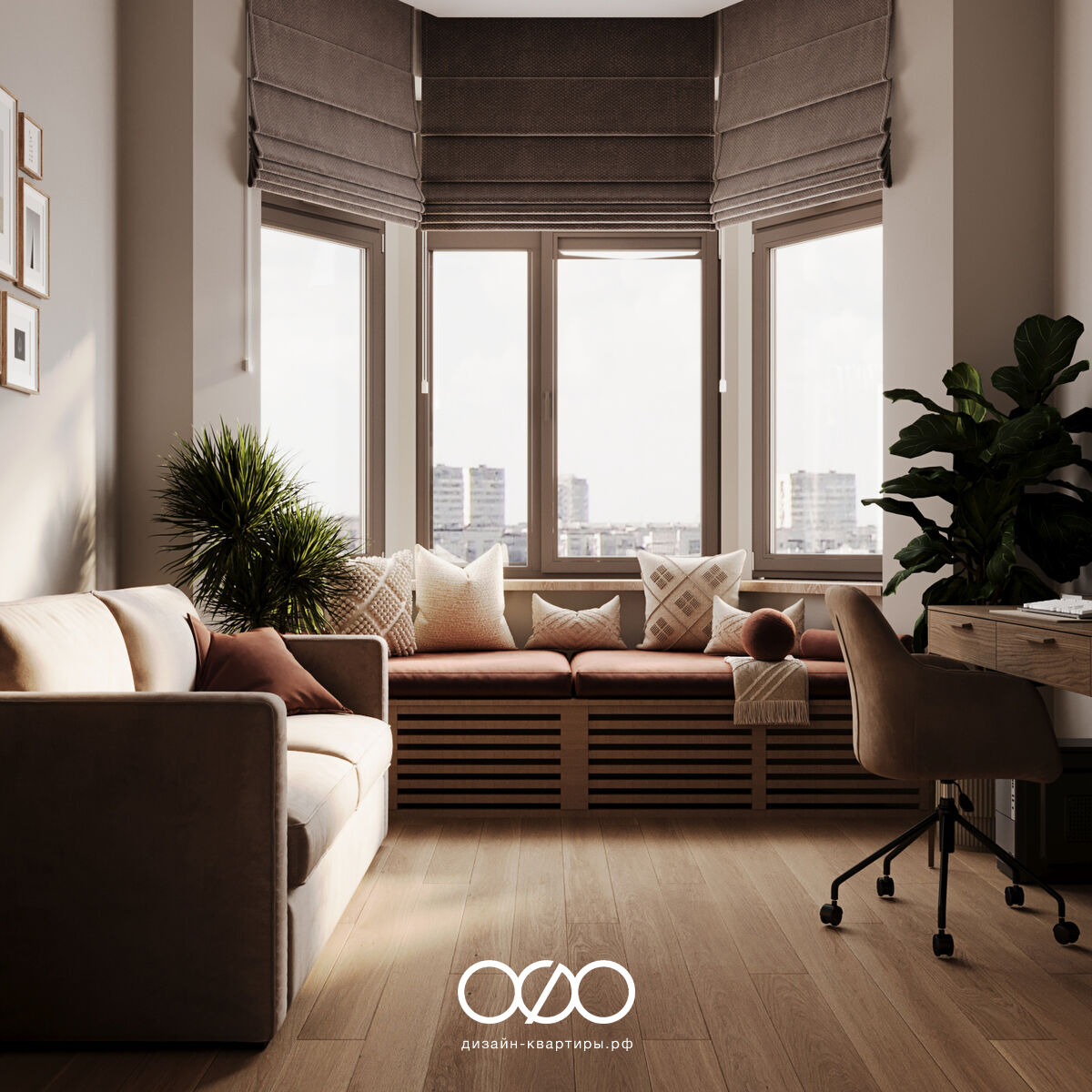 Дизайн 4-комнатной квартиры 105 м² в современном стиле, Москва, ЖК Театральный квартал
