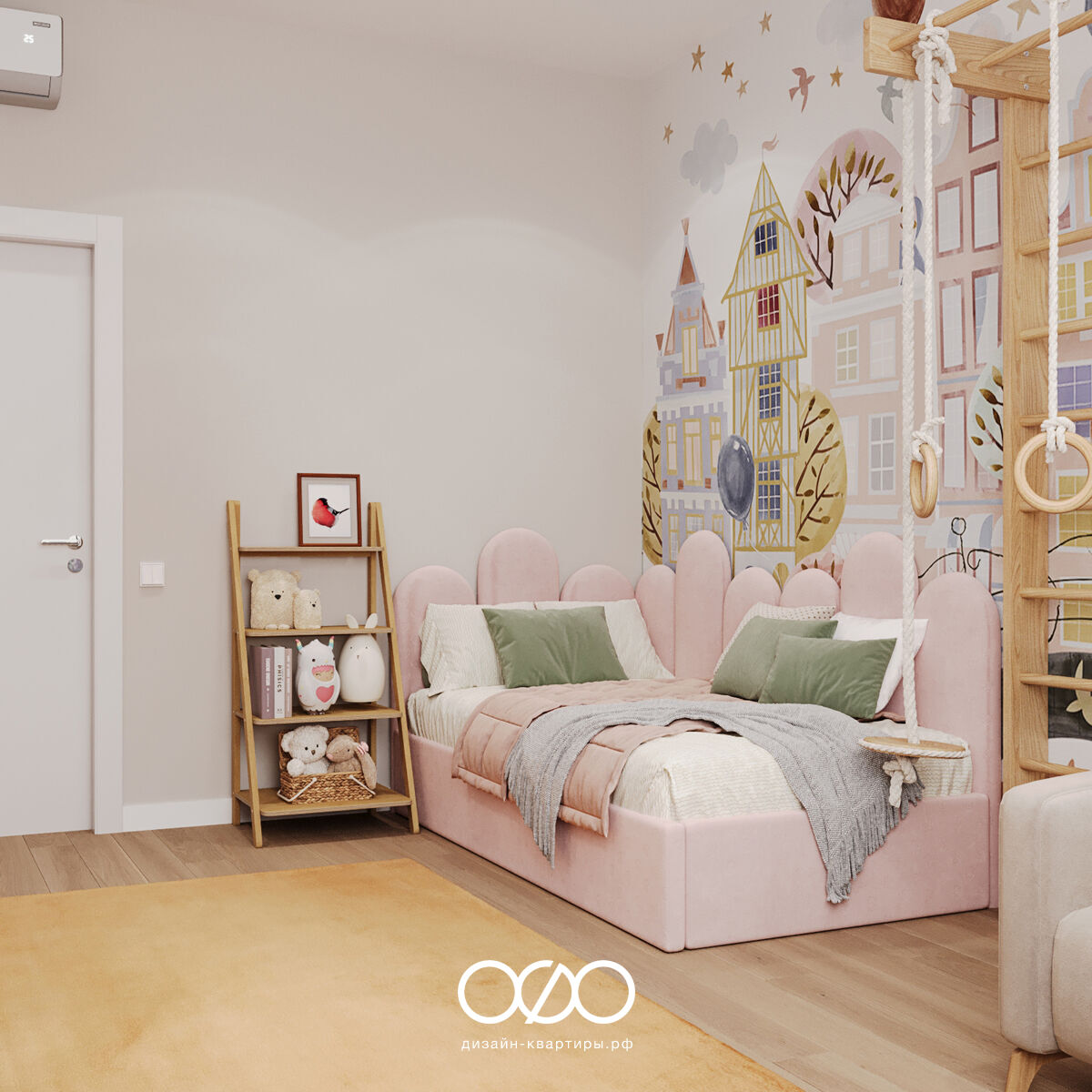 Дизайн 2-комнатной квартиры 75 м² в современном стиле, Москва, ЖК Foriver
