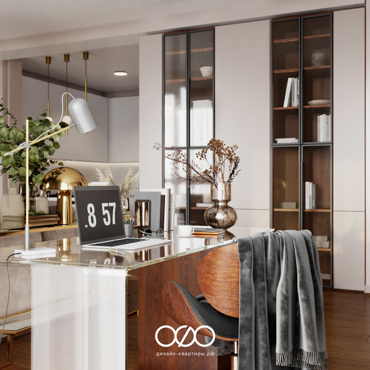 Дизайн современ&shy;ной гостиной 18 кв м