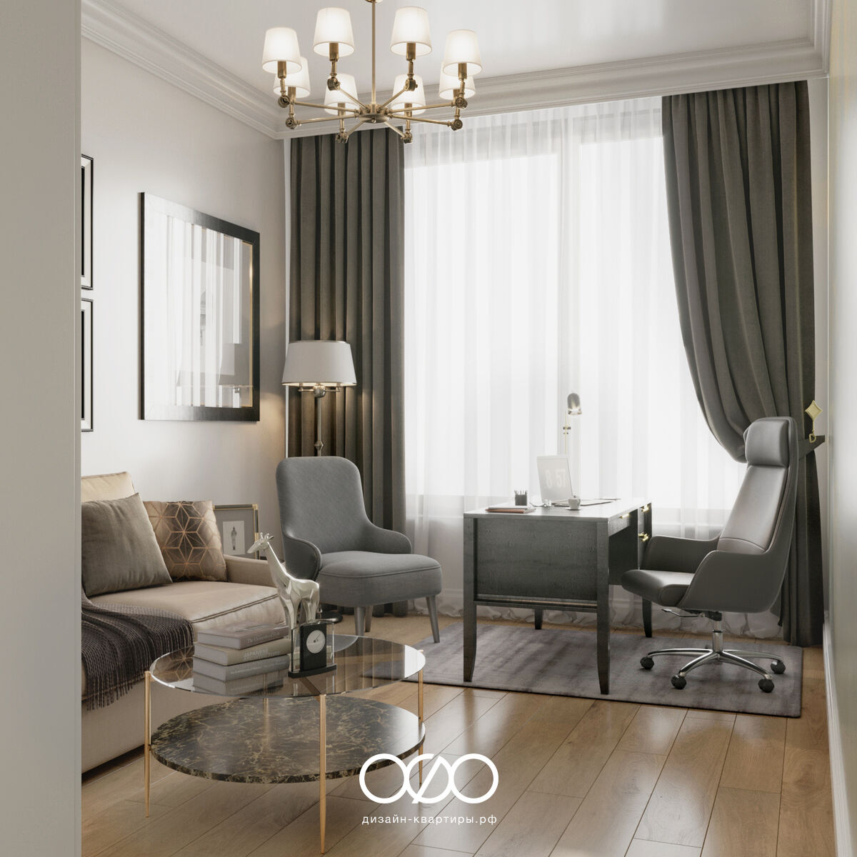 Тёплый и стильный интерьер с характером: рассказываем, как оформили неоклассическую квартиру с элементами лофта в ЖК «Событие-2».