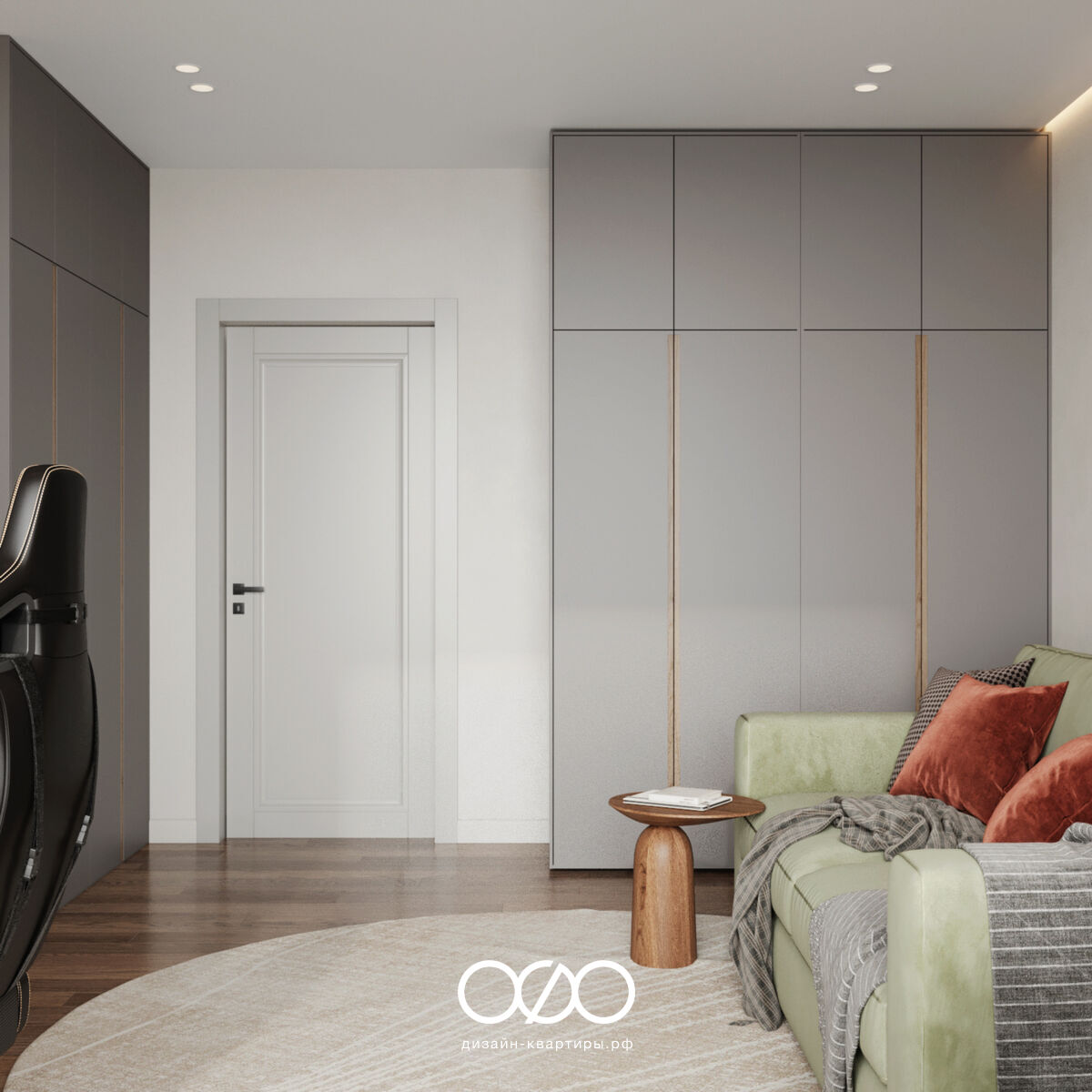 Интерьер 166 м² в светлой гамме: кухня-гостиная 79 м², спальня, детская, кабинет. Уютный дом для молодой семьи, где всё на своём месте.