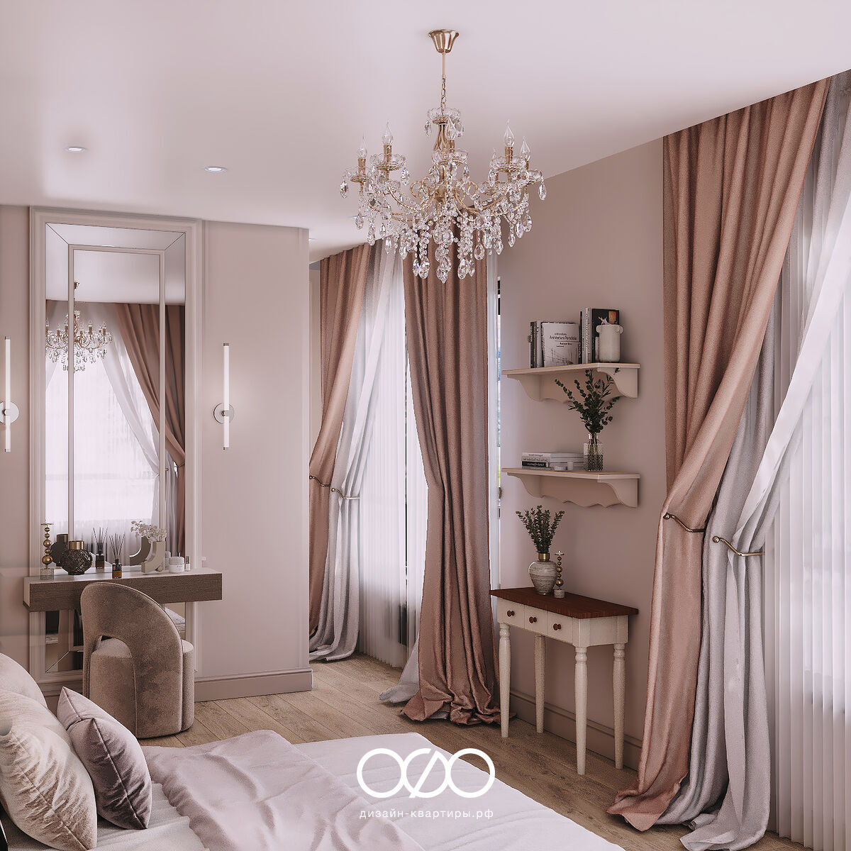 Зеркало в интерьере спальни