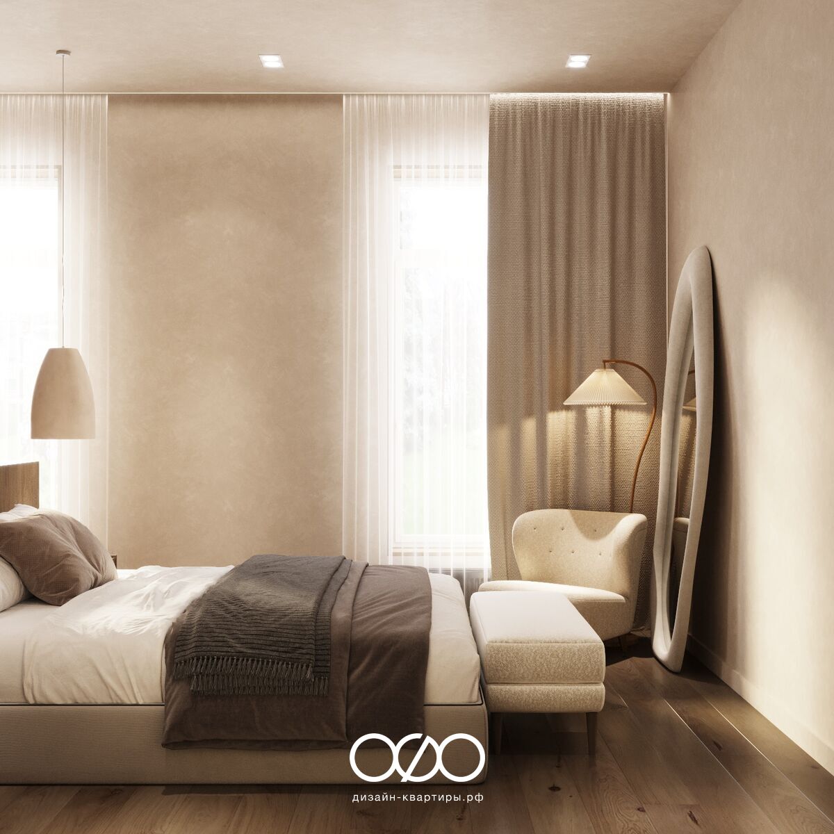 Зеркало в интерьере спальни