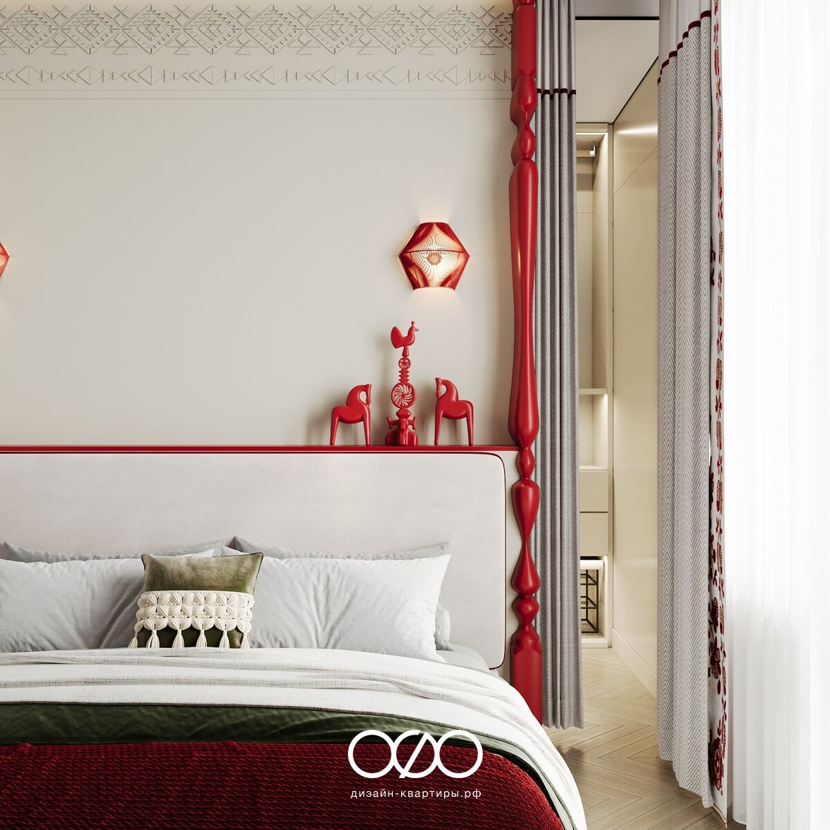 Современная спальня 12 кв м