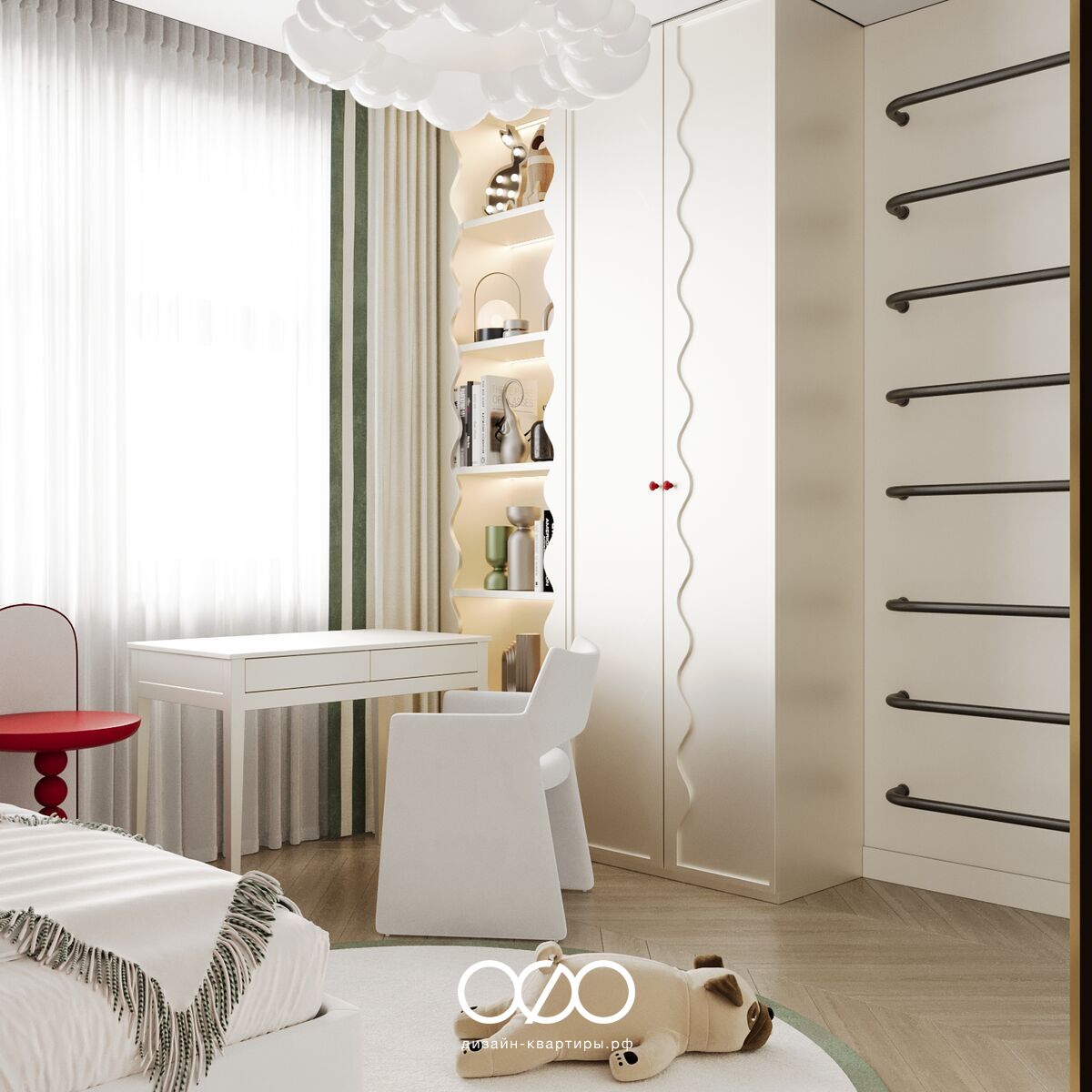 Авторский дизайн трёхкомнатной квартиры 78 м² в ЖК Liberty. Минимализм в сочетании с а-ля рус для молодой семьи. Уют и функциональность.