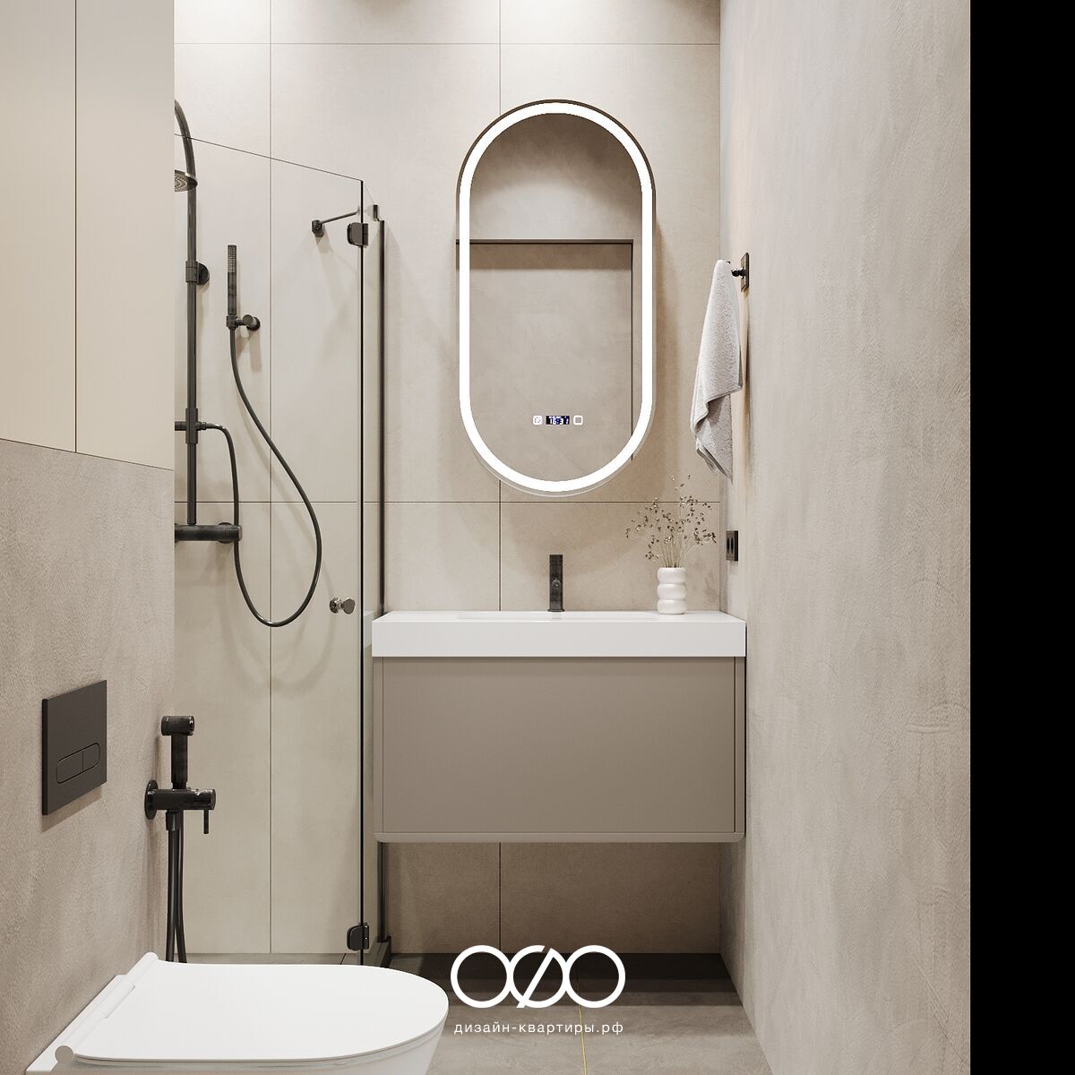 Авторский дизайн трёхкомнатной квартиры 78 м² в ЖК Liberty. Минимализм в сочетании с а-ля рус для молодой семьи. Уют и функциональность.