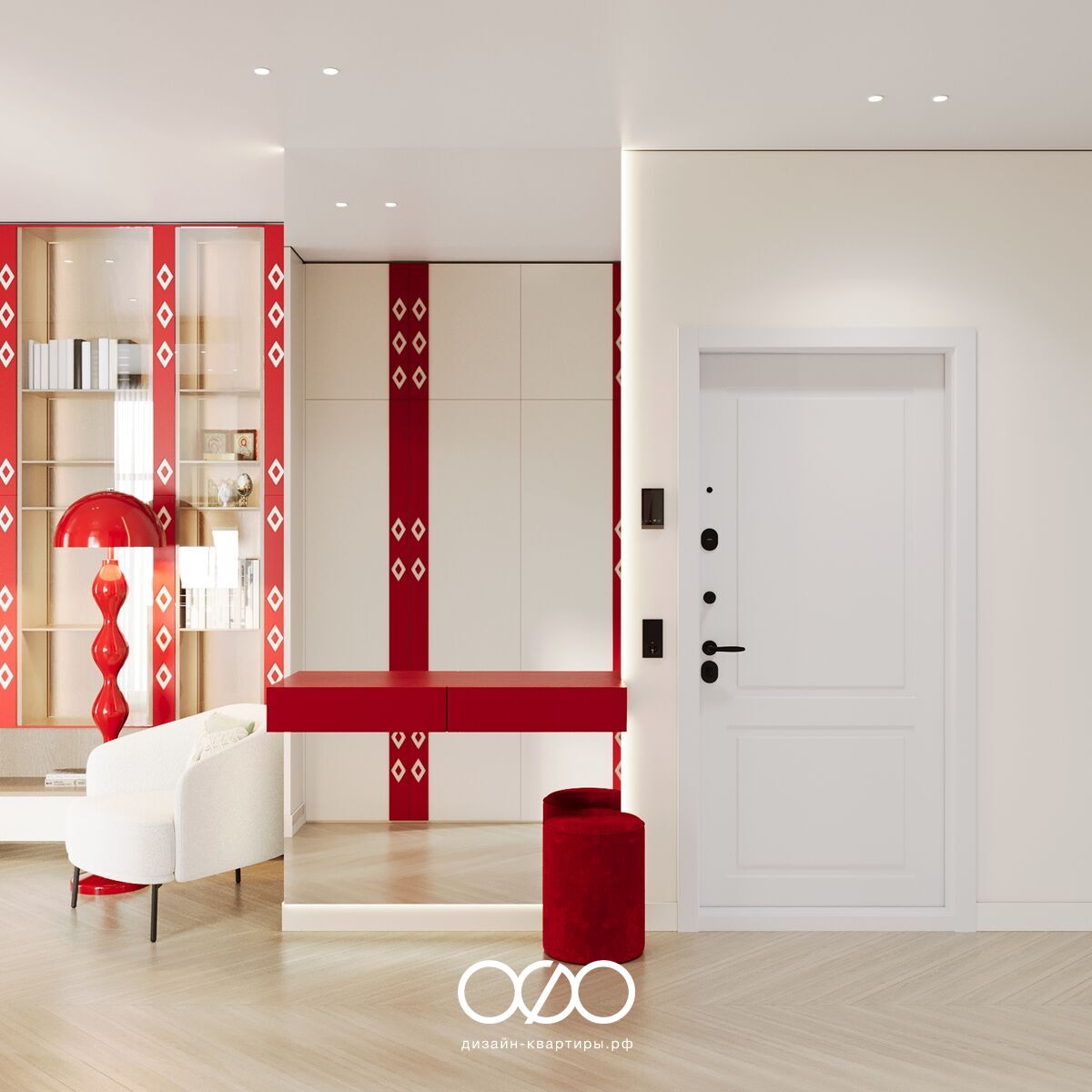 Авторский дизайн трёхкомнатной квартиры 78 м² в ЖК Liberty. Минимализм в сочетании с а-ля рус для молодой семьи. Уют и функциональность.