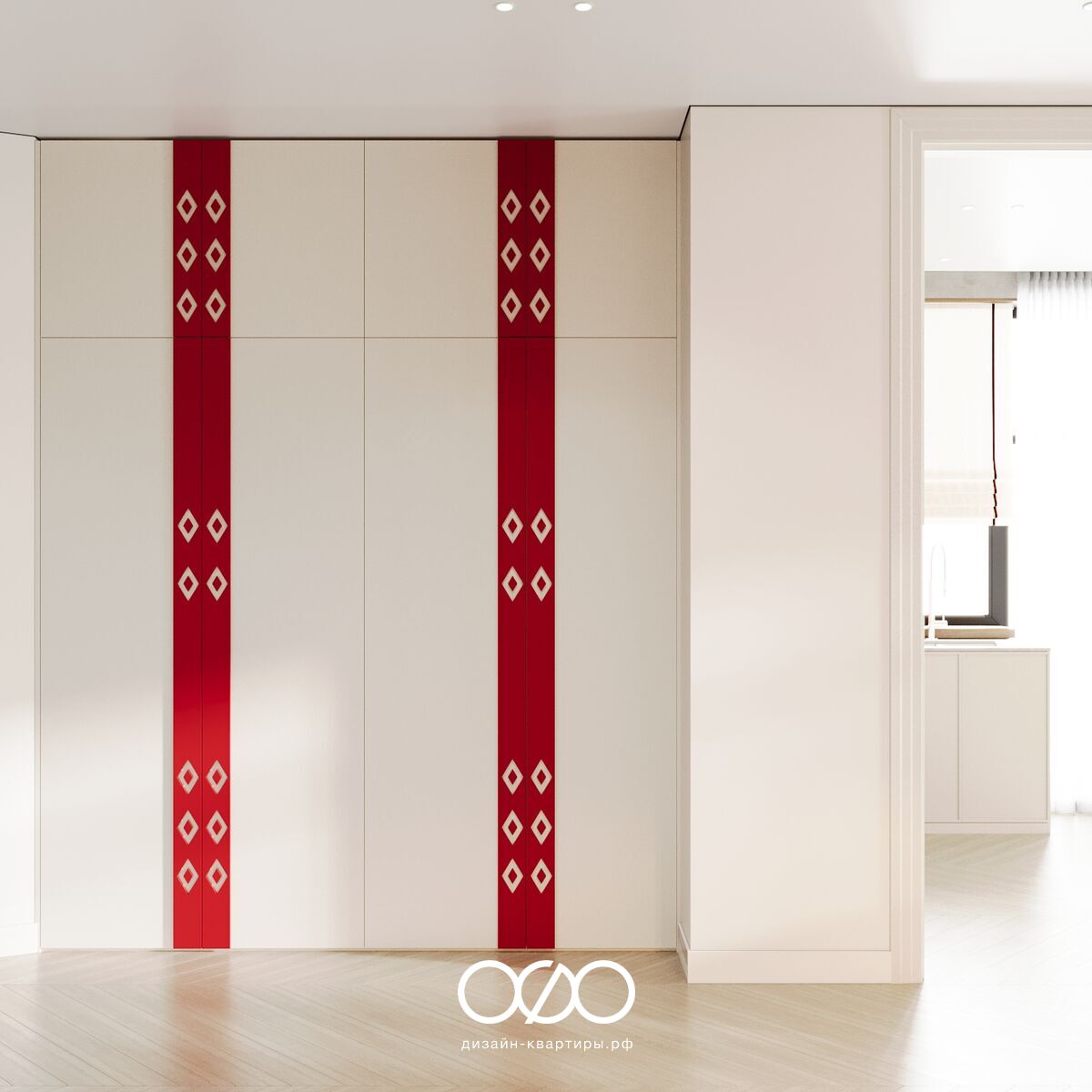 Авторский дизайн трёхкомнатной квартиры 78 м² в ЖК Liberty. Минимализм в сочетании с а-ля рус для молодой семьи. Уют и функциональность.