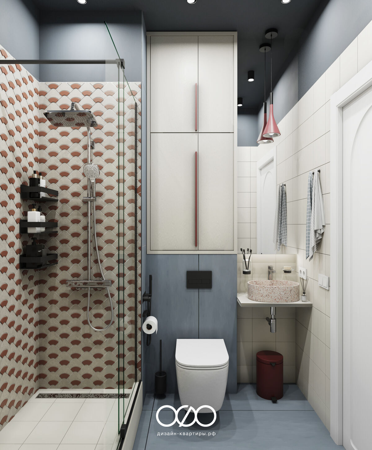 Дизайн квартиры 75 м² в Москве для семьи с ребёнком. Эклектика, яркость и комфорт под ключ. Интерьер, в который хочется возвращаться.