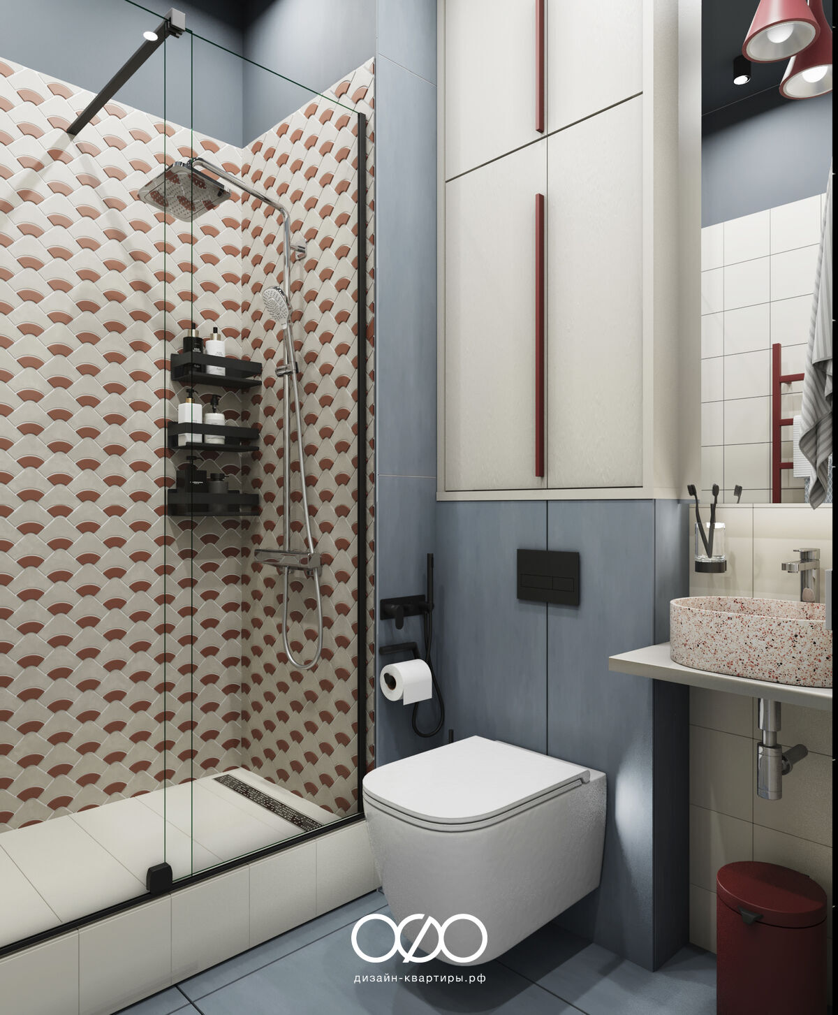 Дизайн квартиры 75 м² в Москве для семьи с ребёнком. Эклектика, яркость и комфорт под ключ. Интерьер, в который хочется возвращаться.