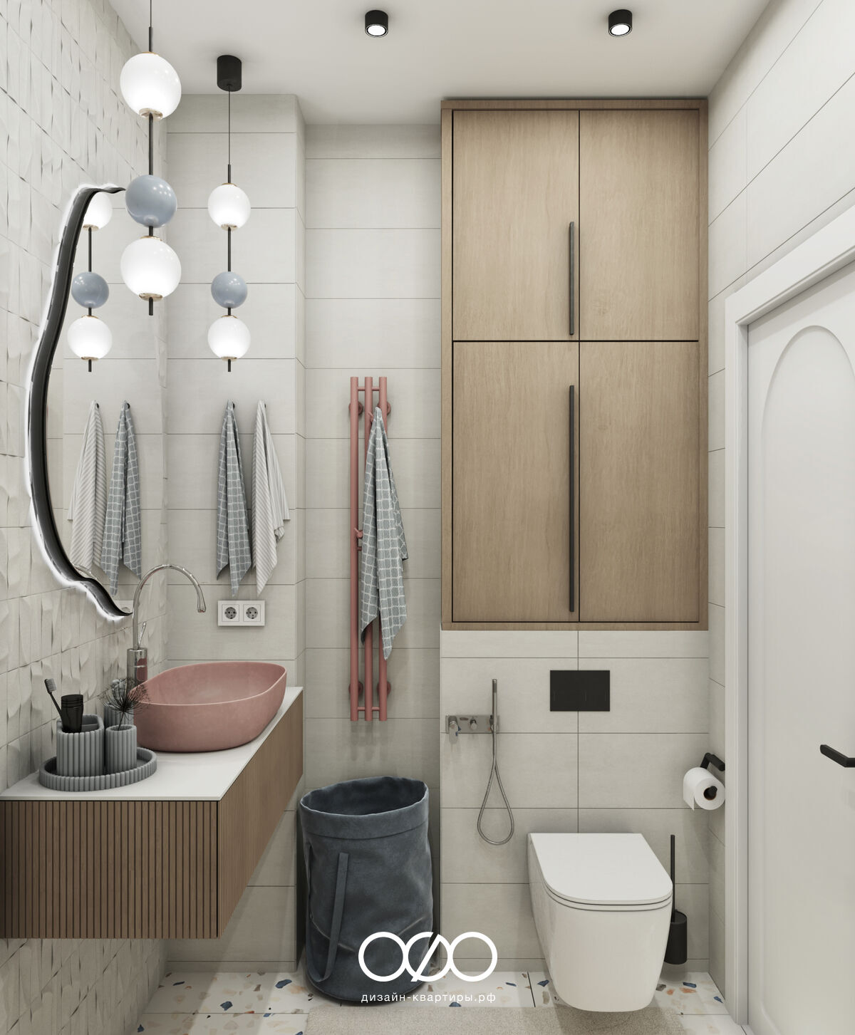 Дизайн квартиры 75 м² в Москве для семьи с ребёнком. Эклектика, яркость и комфорт под ключ. Интерьер, в который хочется возвращаться.