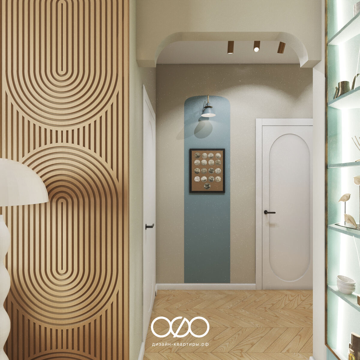 Дизайн квартиры 75 м² в Москве для семьи с ребёнком. Эклектика, яркость и комфорт под ключ. Интерьер, в который хочется возвращаться.