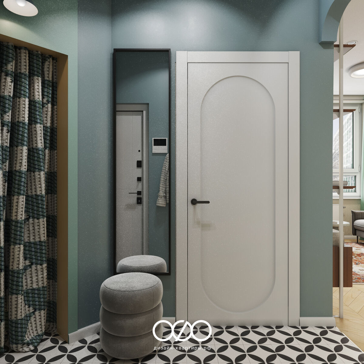 Дизайн квартиры 75 м² в Москве для семьи с ребёнком. Эклектика, яркость и комфорт под ключ. Интерьер, в который хочется возвращаться.