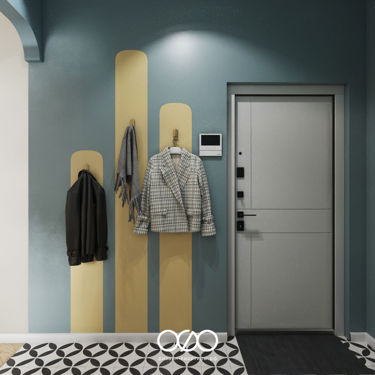 Дизайн квартиры 75 м² в Москве для семьи с ребёнком. Эклектика, яркость и комфорт под ключ. Интерьер, в который хочется возвращаться.