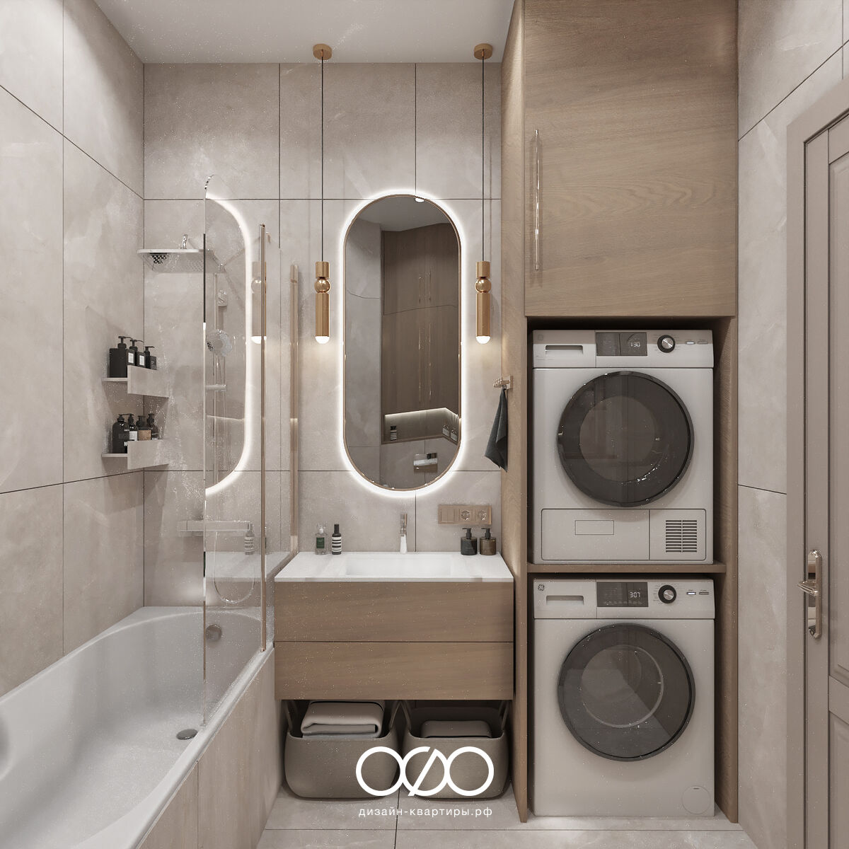 Дизайн двух&shy;комнатной квартиры 50 кв м