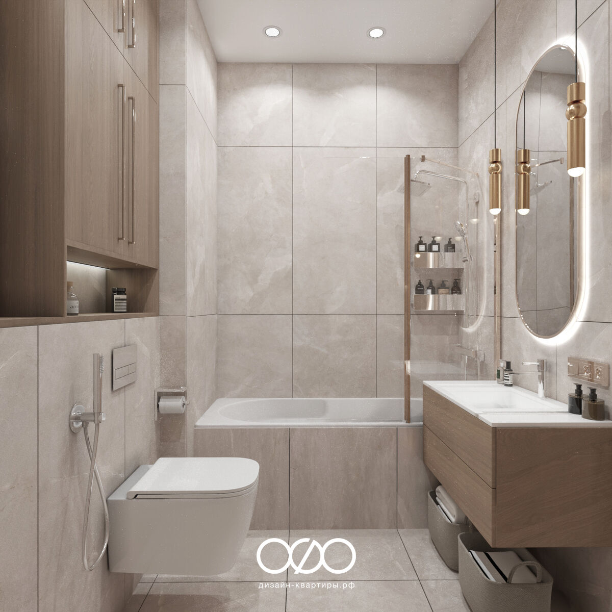 Элегантный и уютный дизайн квартиры 36 м² в ЖК Level Мичуринский. Максимум хранения и стиля даже на маленькой площади. Дизайн под ключ в Москве.