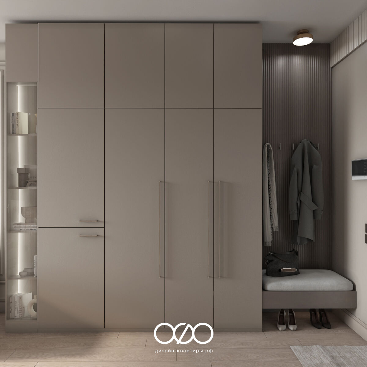 Элегантный и уютный дизайн квартиры 36 м² в ЖК Level Мичуринский. Максимум хранения и стиля даже на маленькой площади. Дизайн под ключ в Москве.