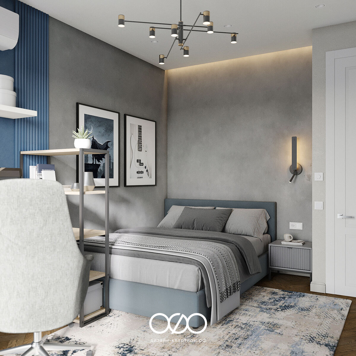 Актуальный дизайн трёшки 61 м² в ЖК City Bay, Москва. Тёплая палитра, умные решения и «под ключ». Закажите дизайн-проект в студии «Печёный».