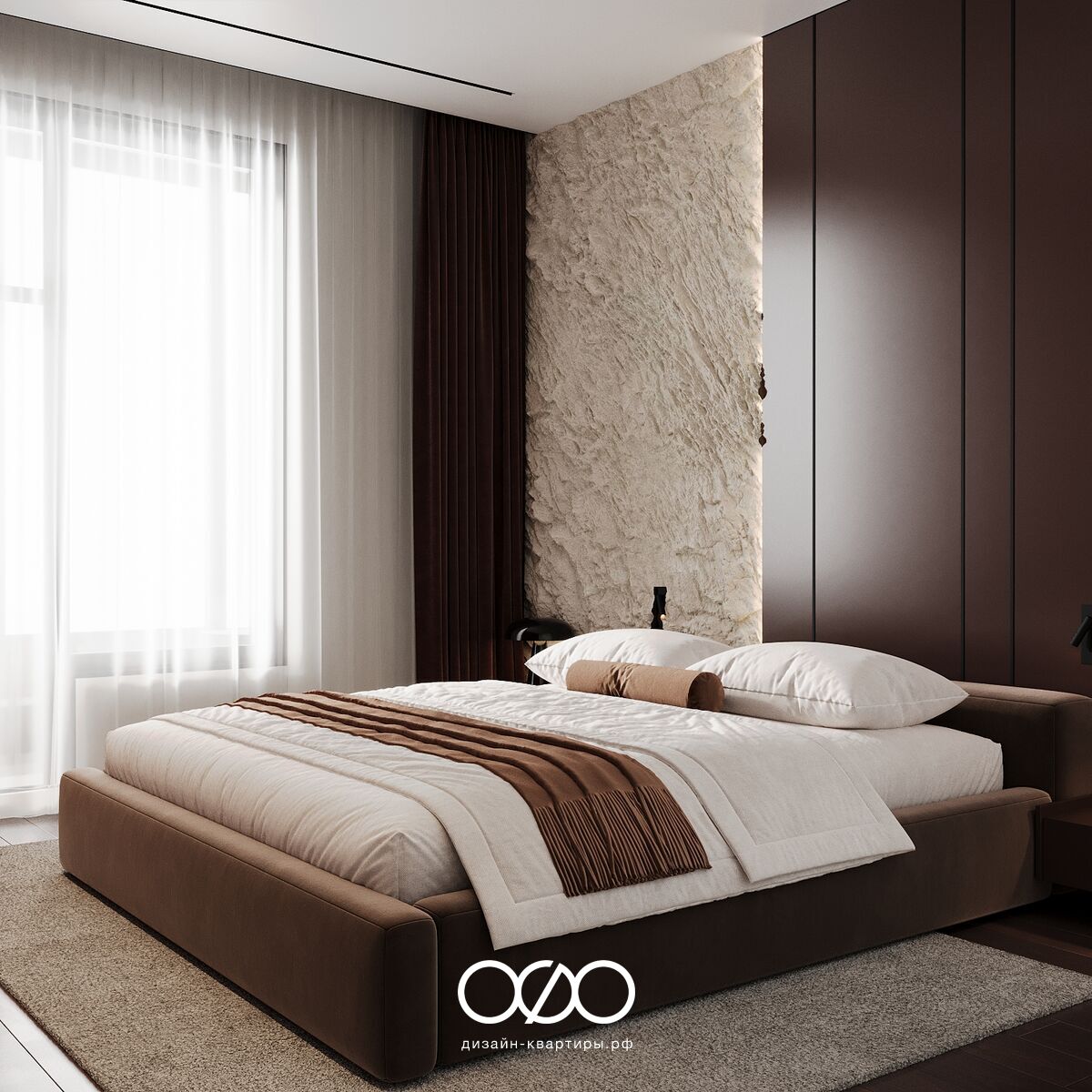 Современная спальня 12 кв м