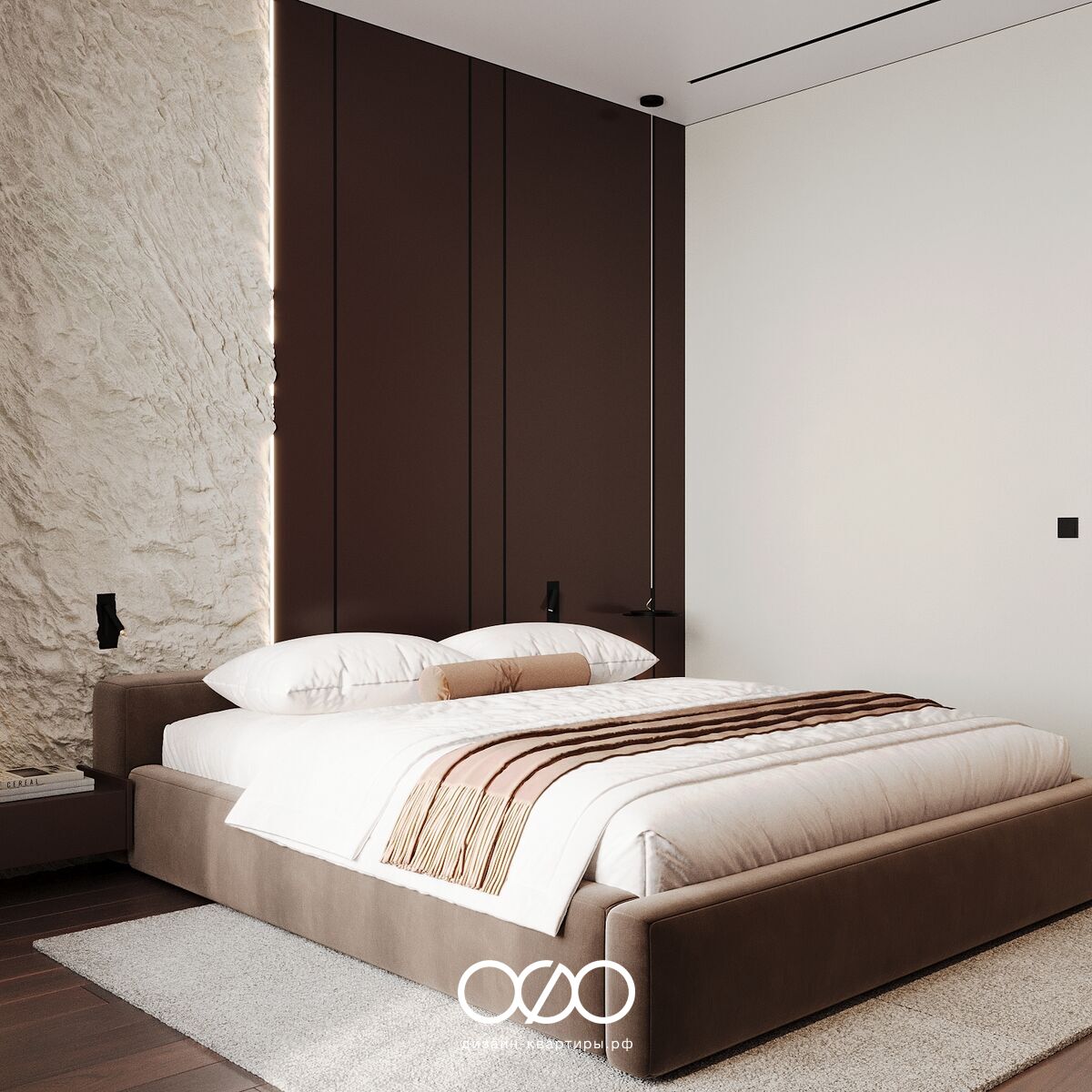 Современная спальня 12 кв м