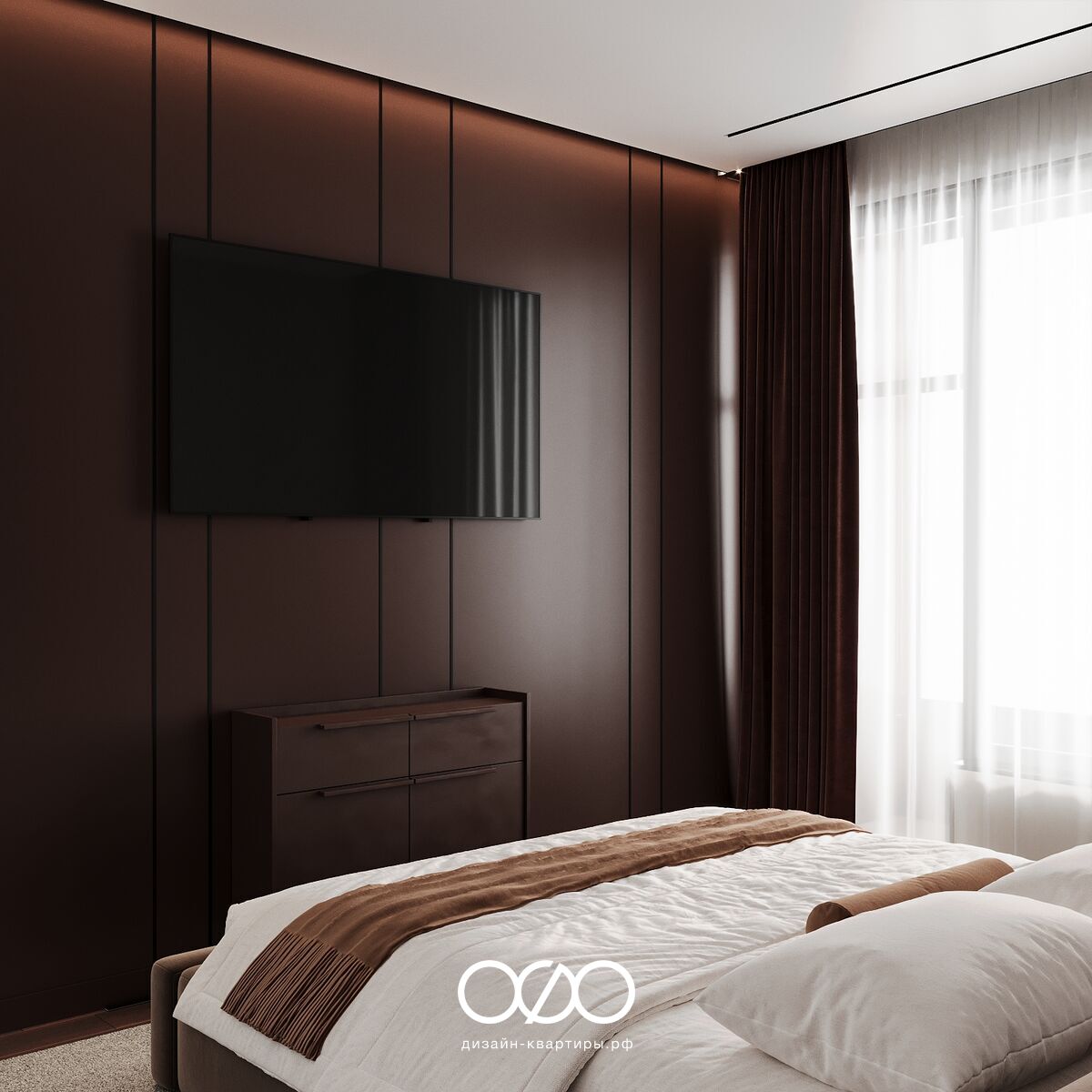 Современная спальня 12 кв м